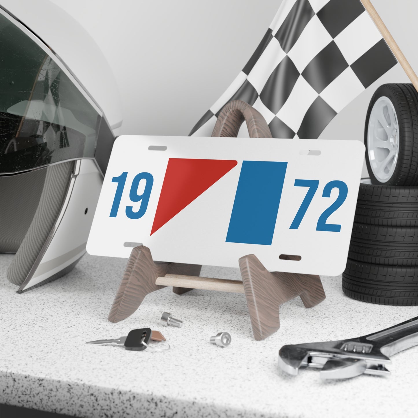 AMC Logo Blue Year White Custom Vanity Plates