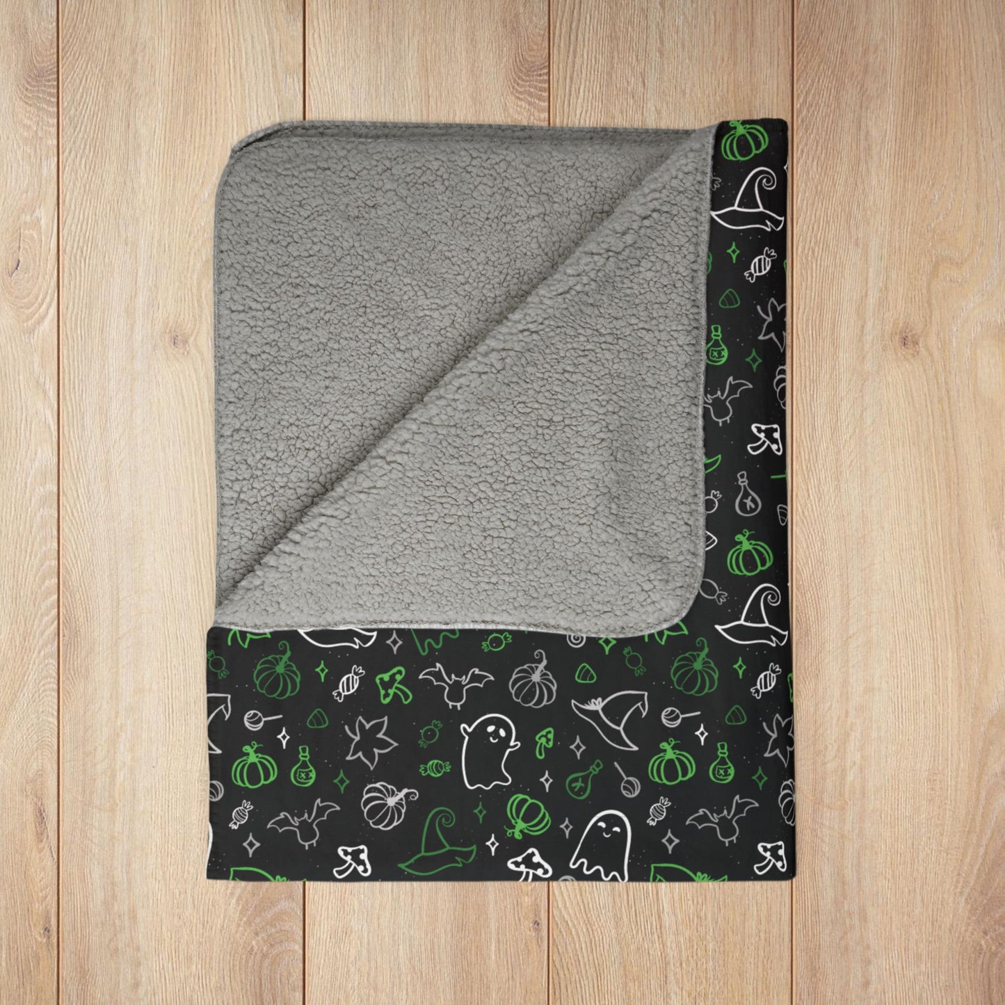 Demiromantic Pride Halloween Fleece Sherpa Blanket