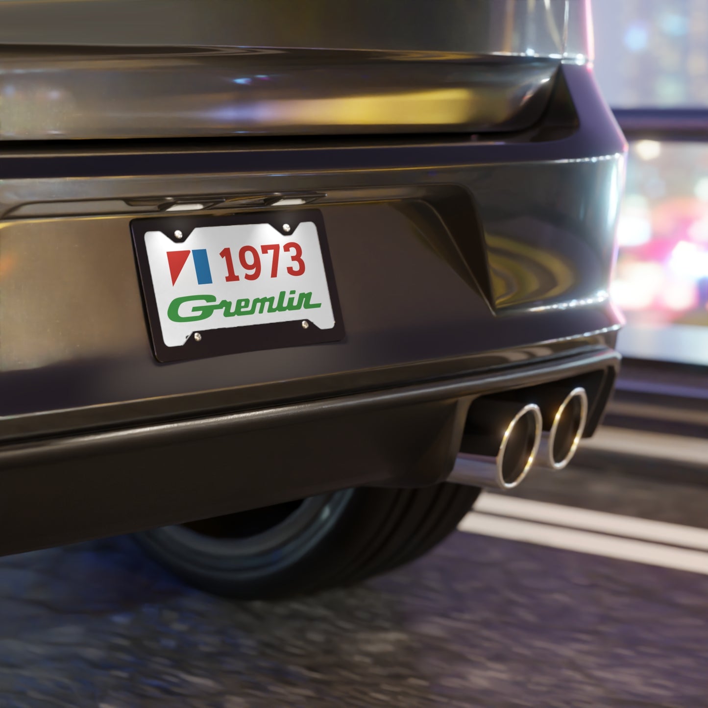 AMC Logo Green Gremlin Red Year White Custom Vanity Plates