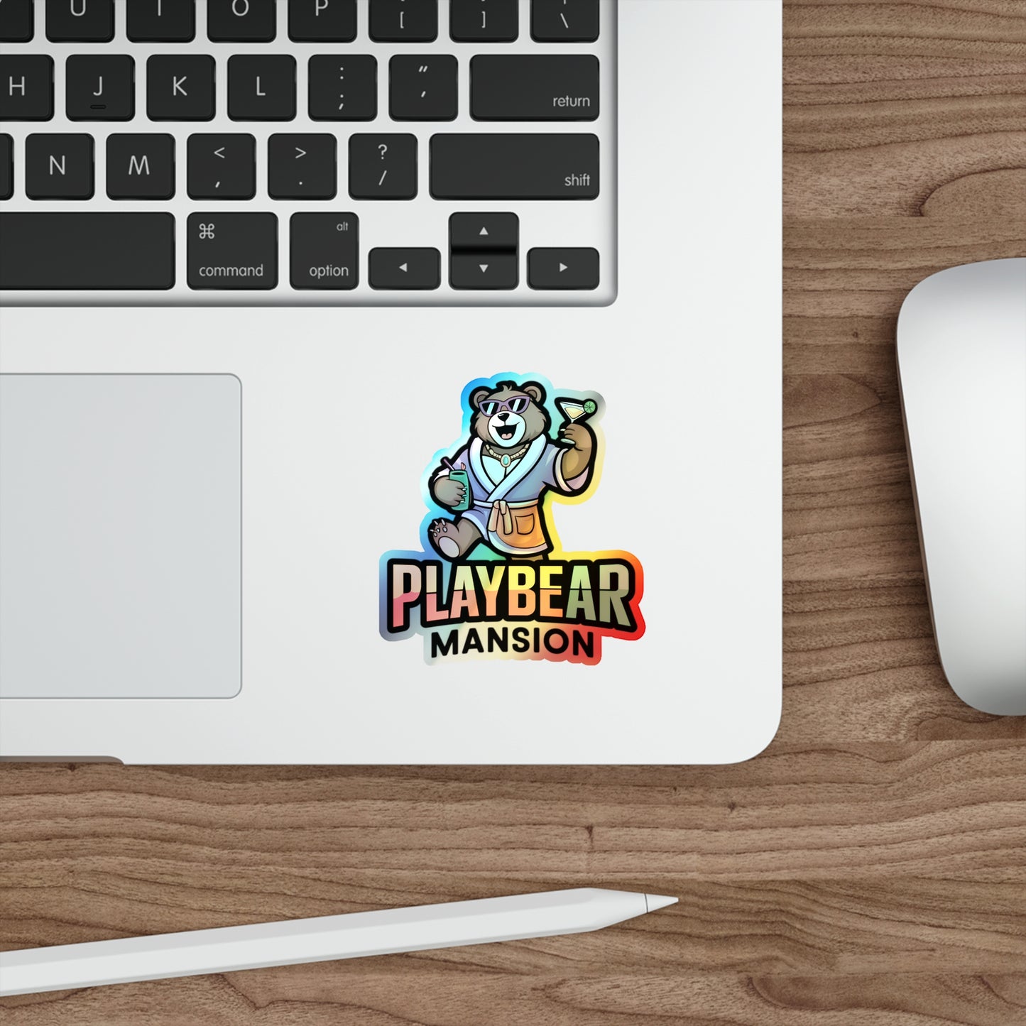 Holographic Playbear Mansion Stickers