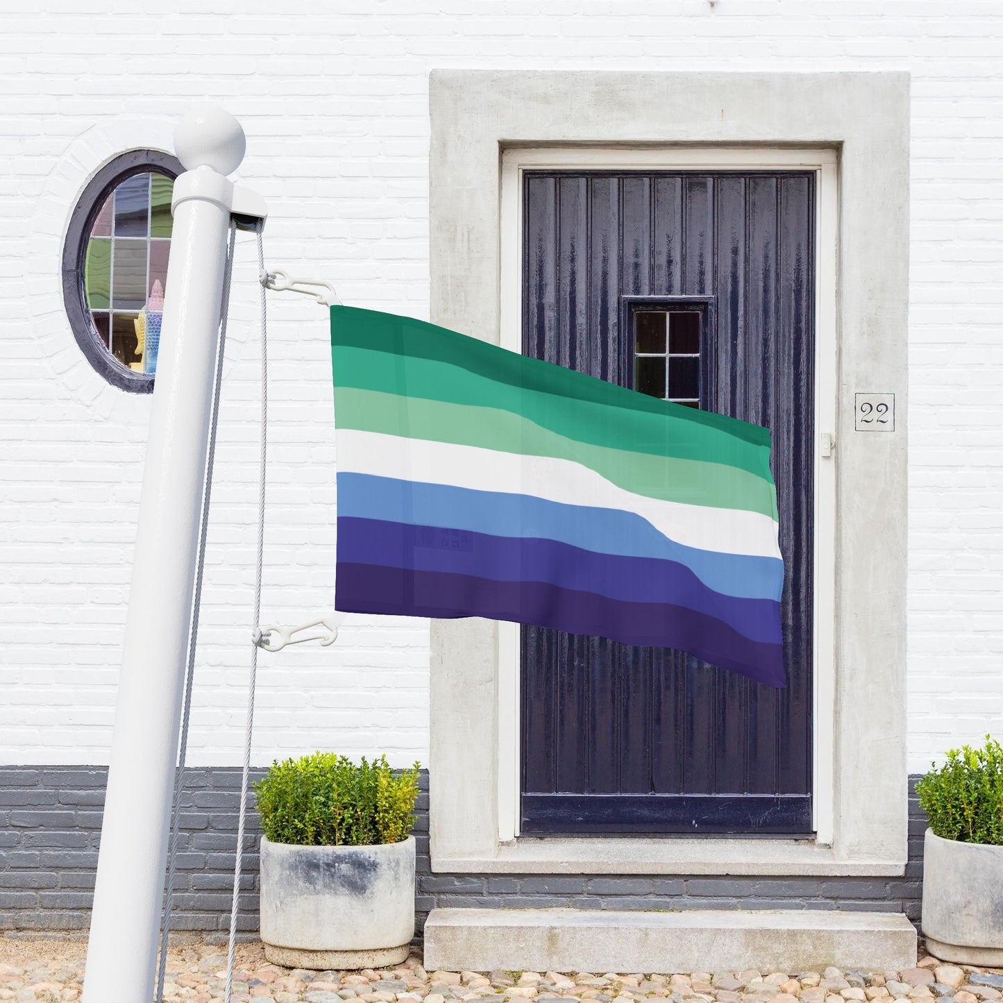 Gay Men Pride Trans-Inclusive 7-Stripe Flag