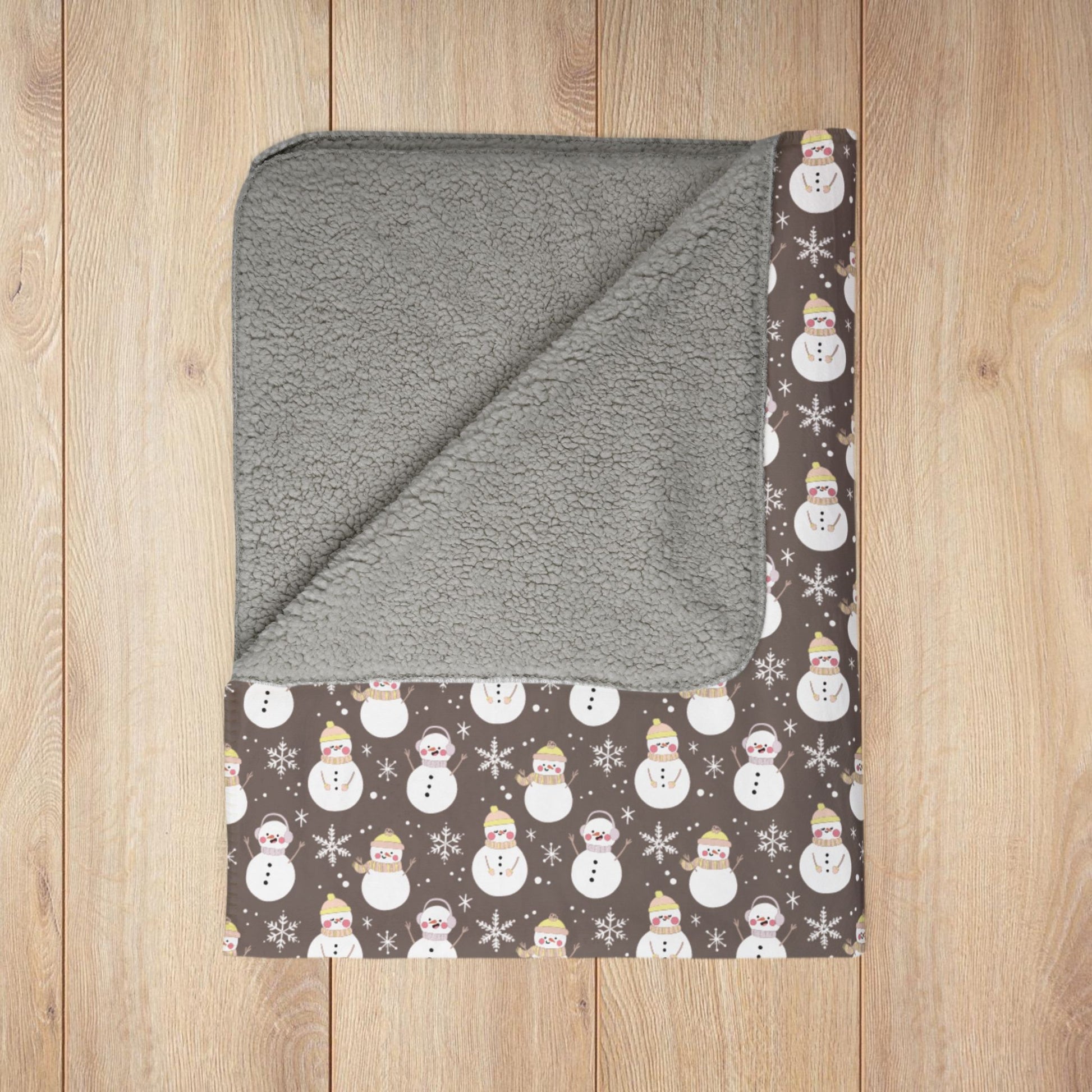 Pangender Pride Snowman Fleece Sherpa Blanket