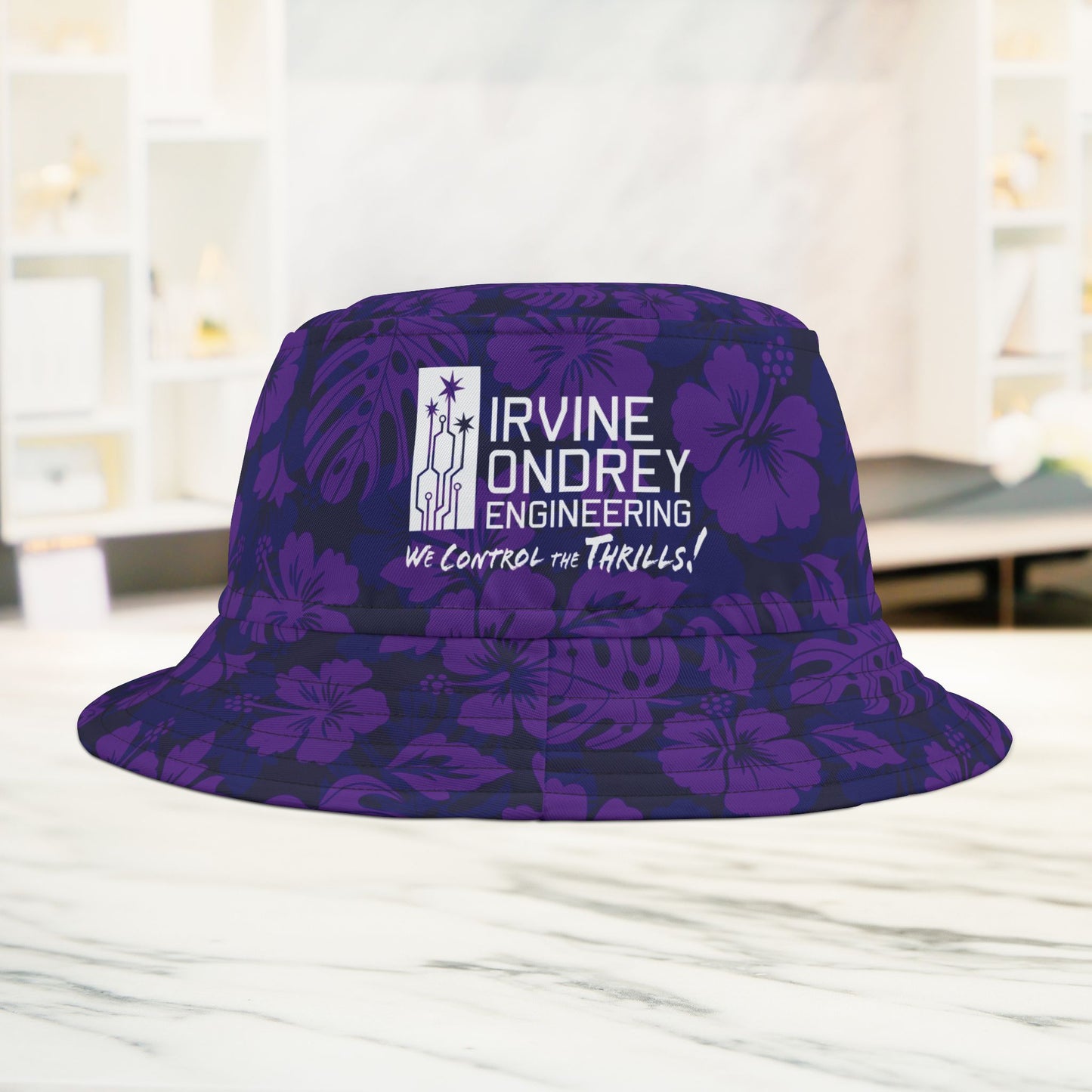 Purple Tropical Bucket Hat • Irvine Ondrey Engineering