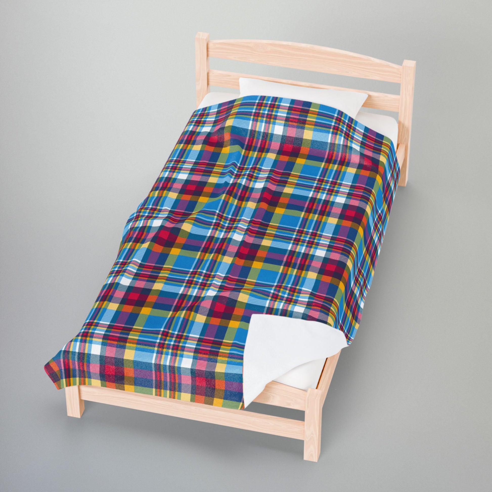 Polyamory Pride Plaid Velveteen Plush Blanket