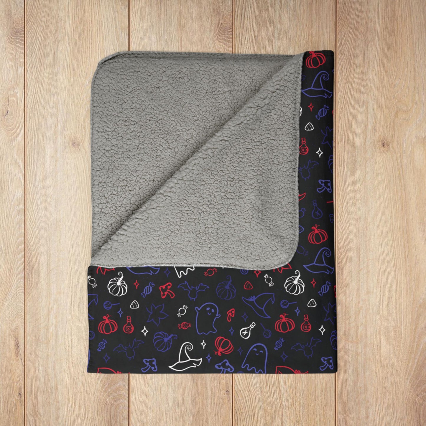 Leather Pride Halloween Fleece Sherpa Blanket