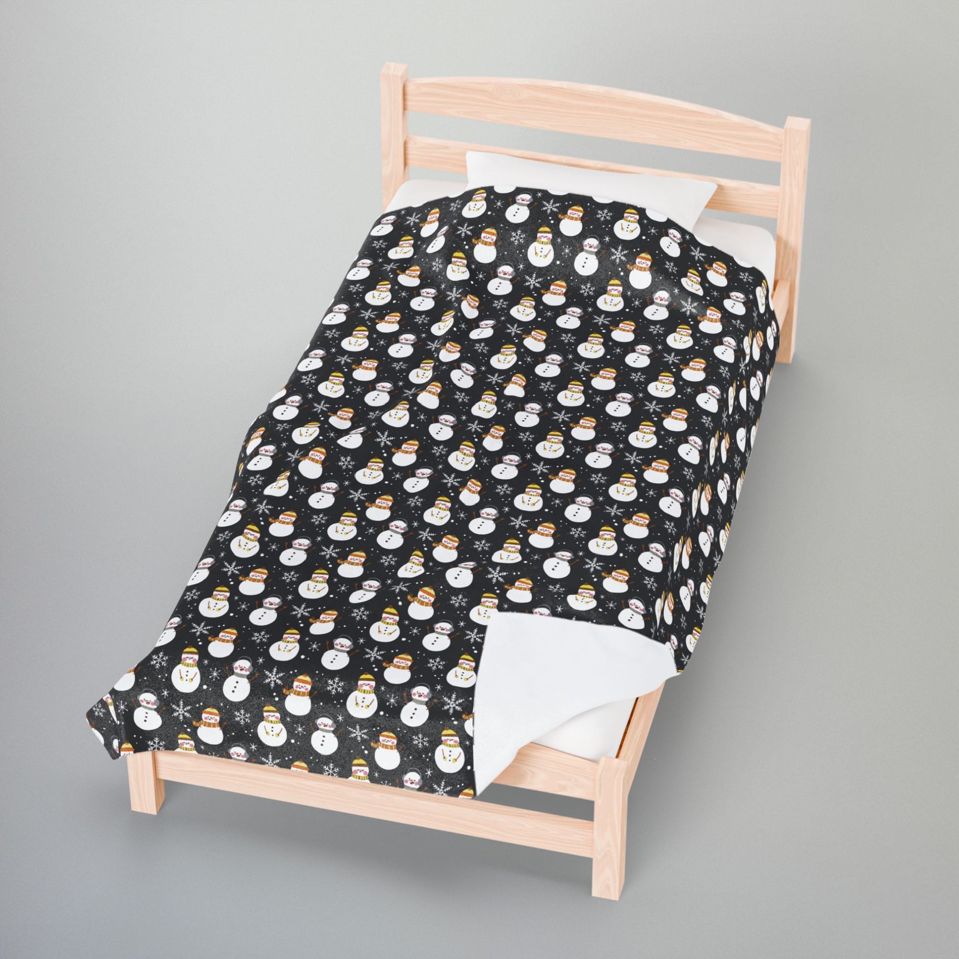 Bear Pride Snowmen Velveteen Plush Blanket