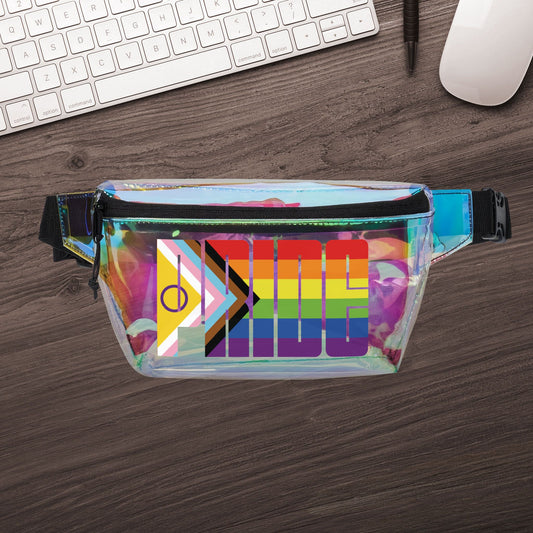 Intersex-Inclusive Rainbow Progress Pride Clear Fanny Pack