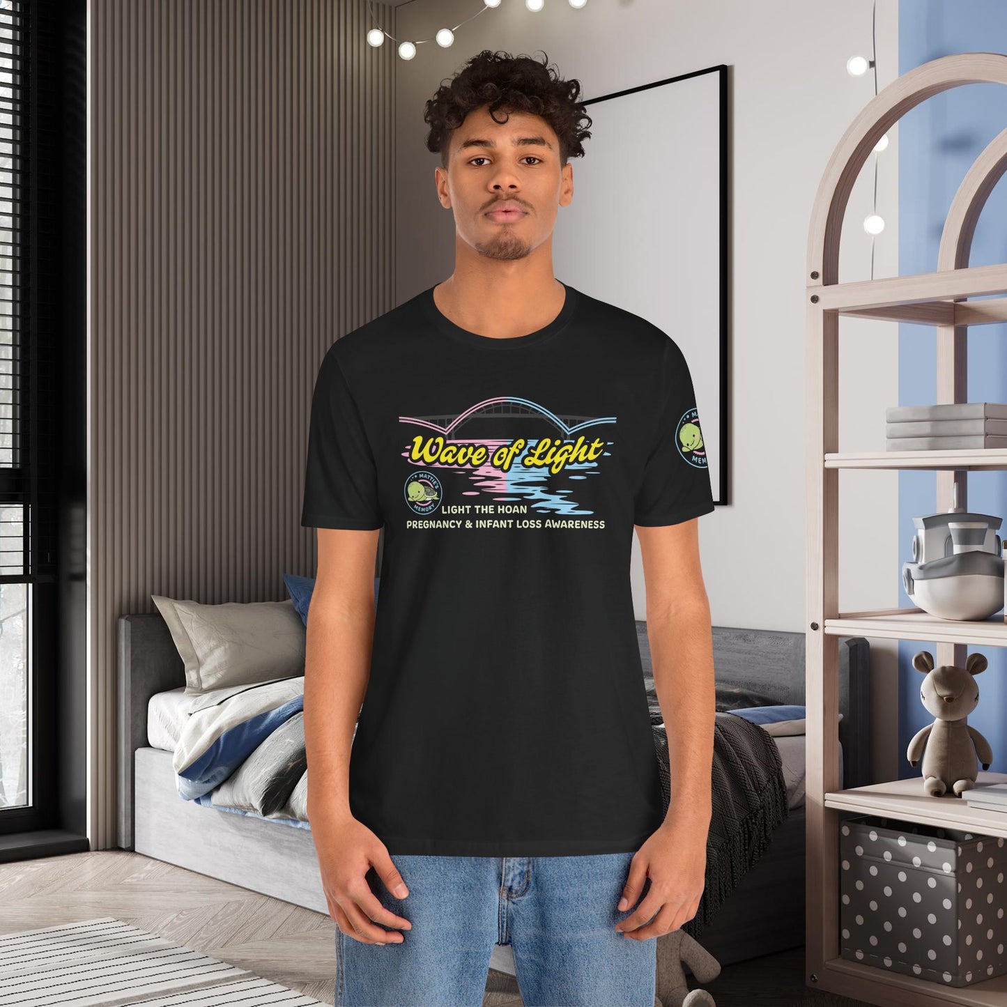 Mattie's Memory Wave of Light, Light the Hoan Bridge Tee, Milwaukee Wisconsin Infant & Pregnancy Loss Charity