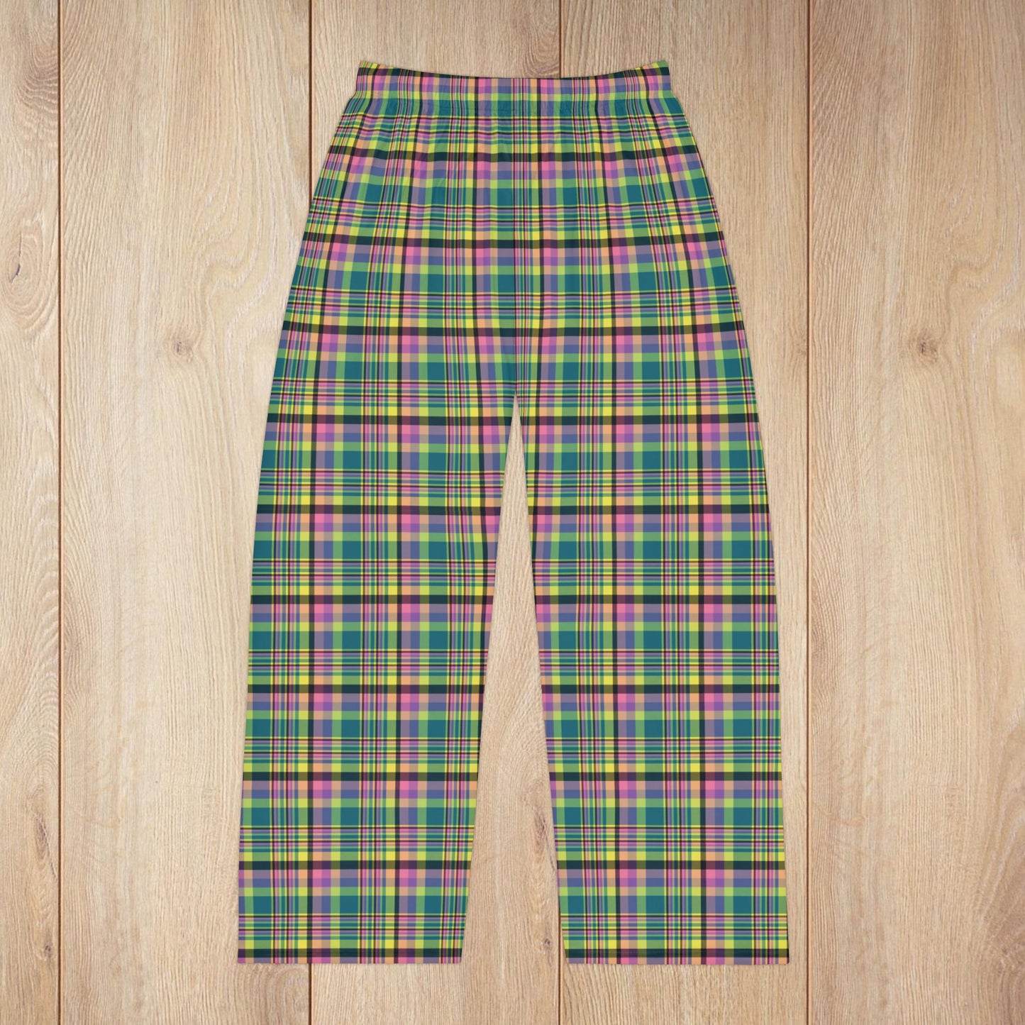 Men’s Light Green & Pink Ohio Plaid Pajama Pants