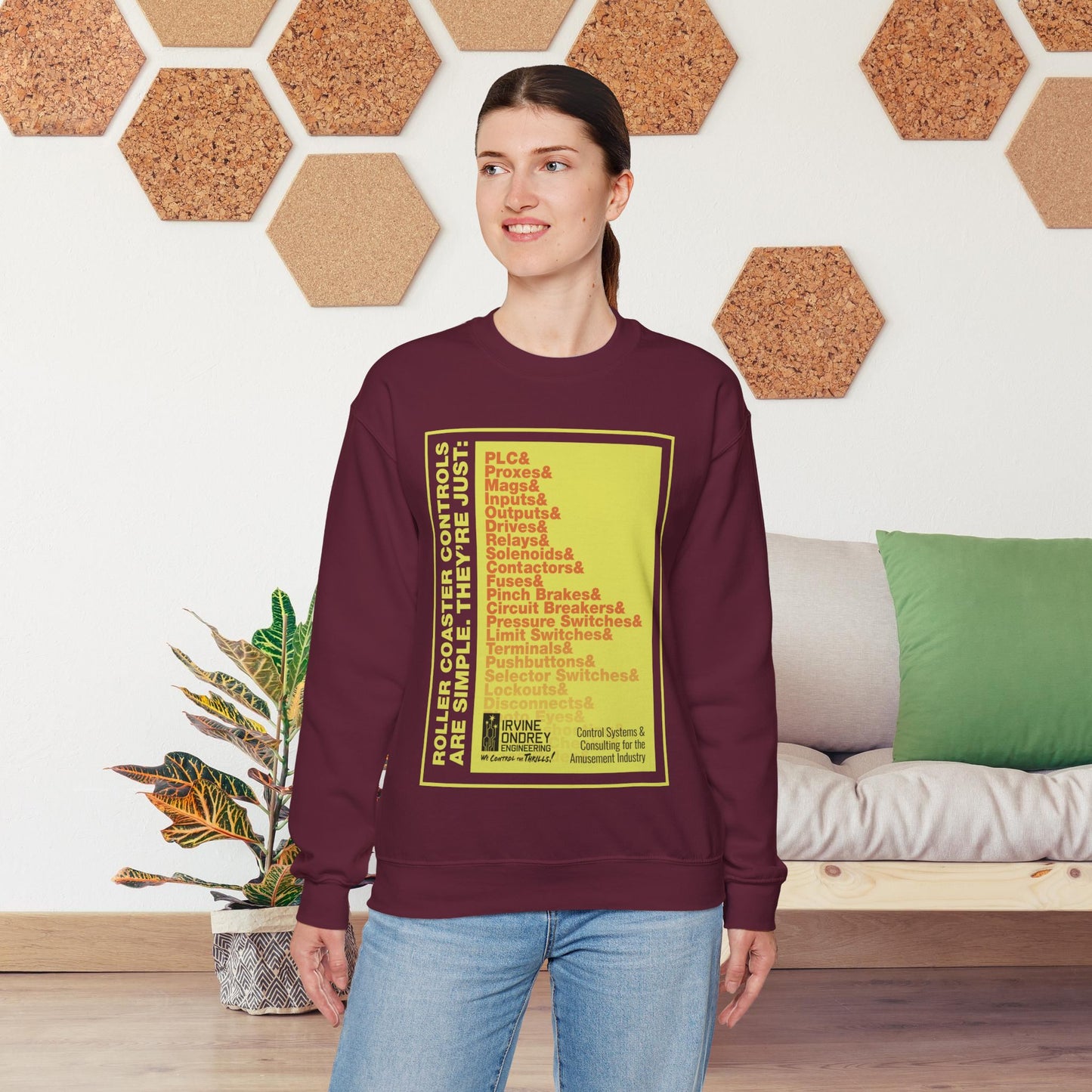 OG Controls Sweatshirt (FRONT graphic) • Irvine Ondrey Engineering