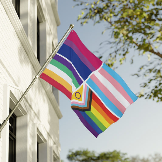 36'' × 60'' 4 Pride Flag Collage with Grommets