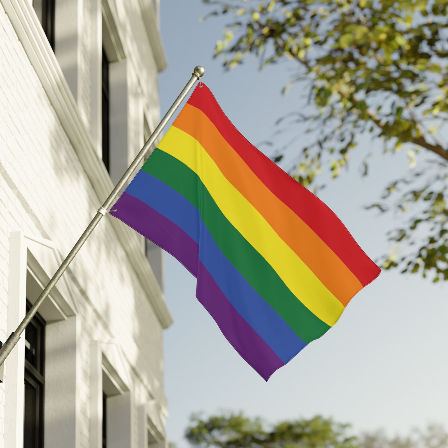 Rainbow Pride Double-Sided Flag with Grommets