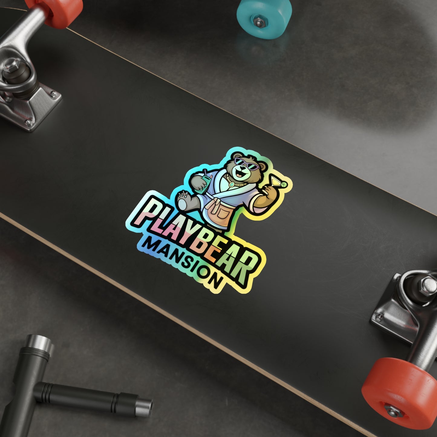 Holographic Playbear Mansion Stickers