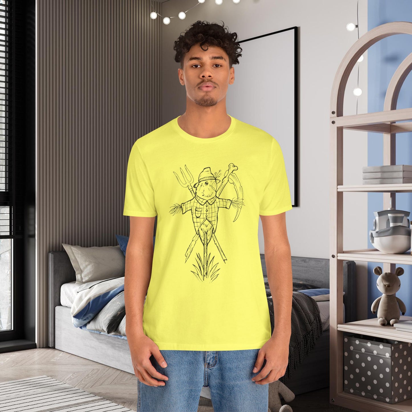 Scarecrow Lovebird, Line Art Tee