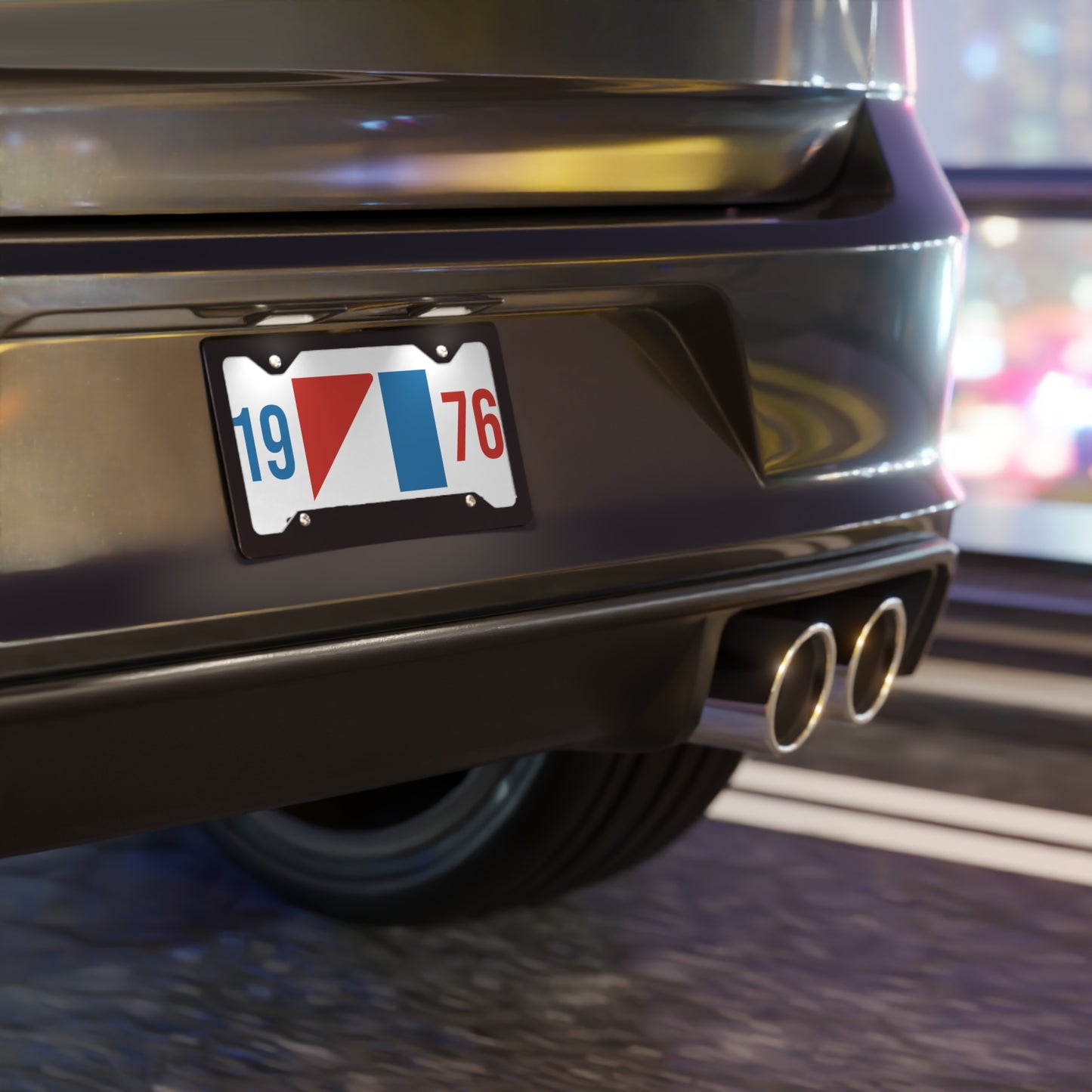 AMC Logo Blue & Red Year White Custom Plates