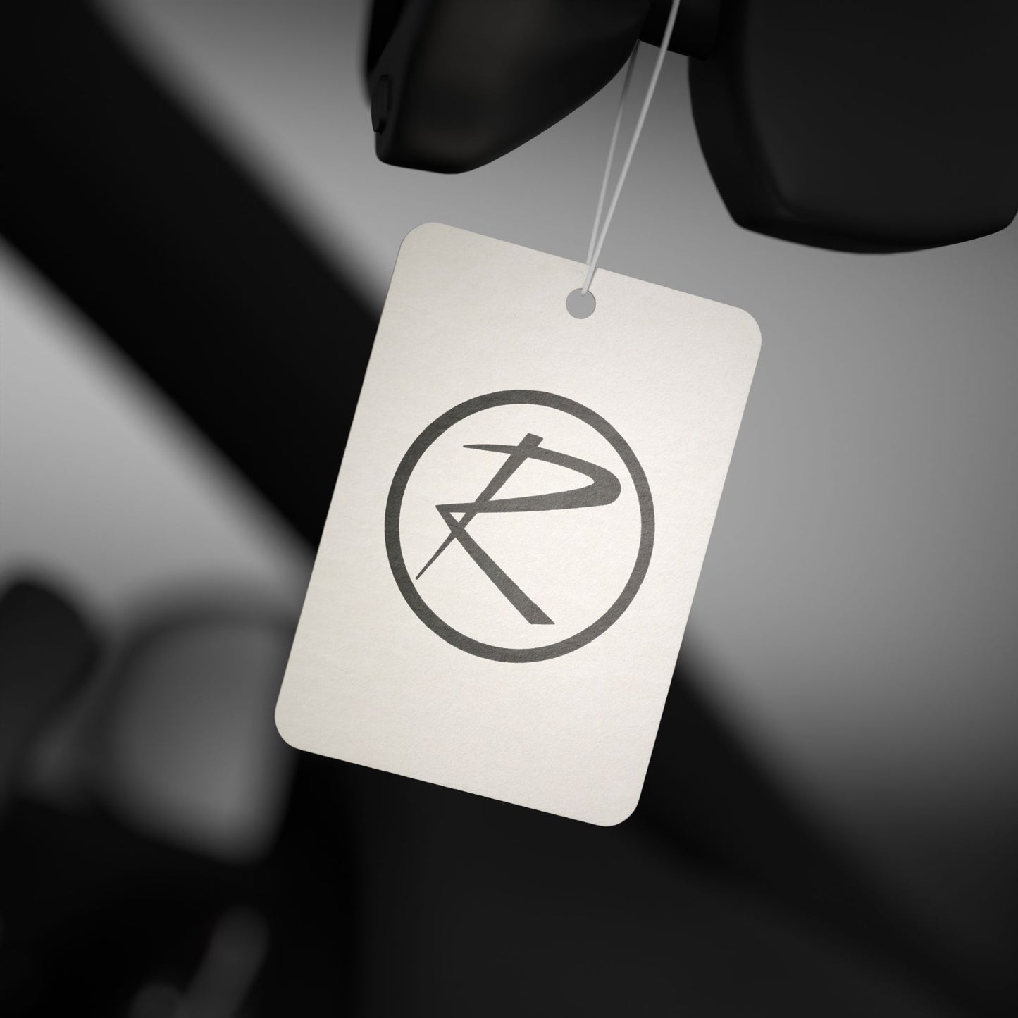 Rambler Black Logo White Air Freshener