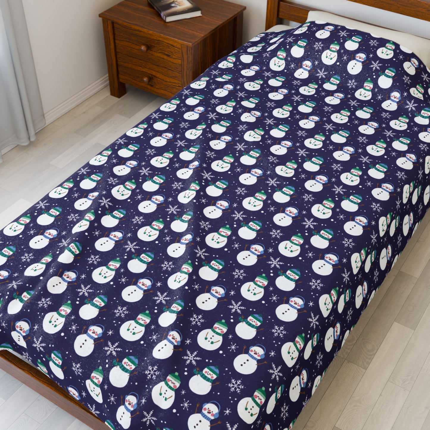 Gay Men Pride Snowmen Velveteen Plush Blanket