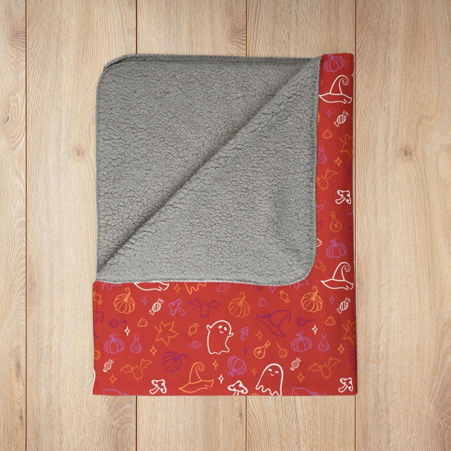 Lesbian Pride Halloween Fleece Sherpa Blanket