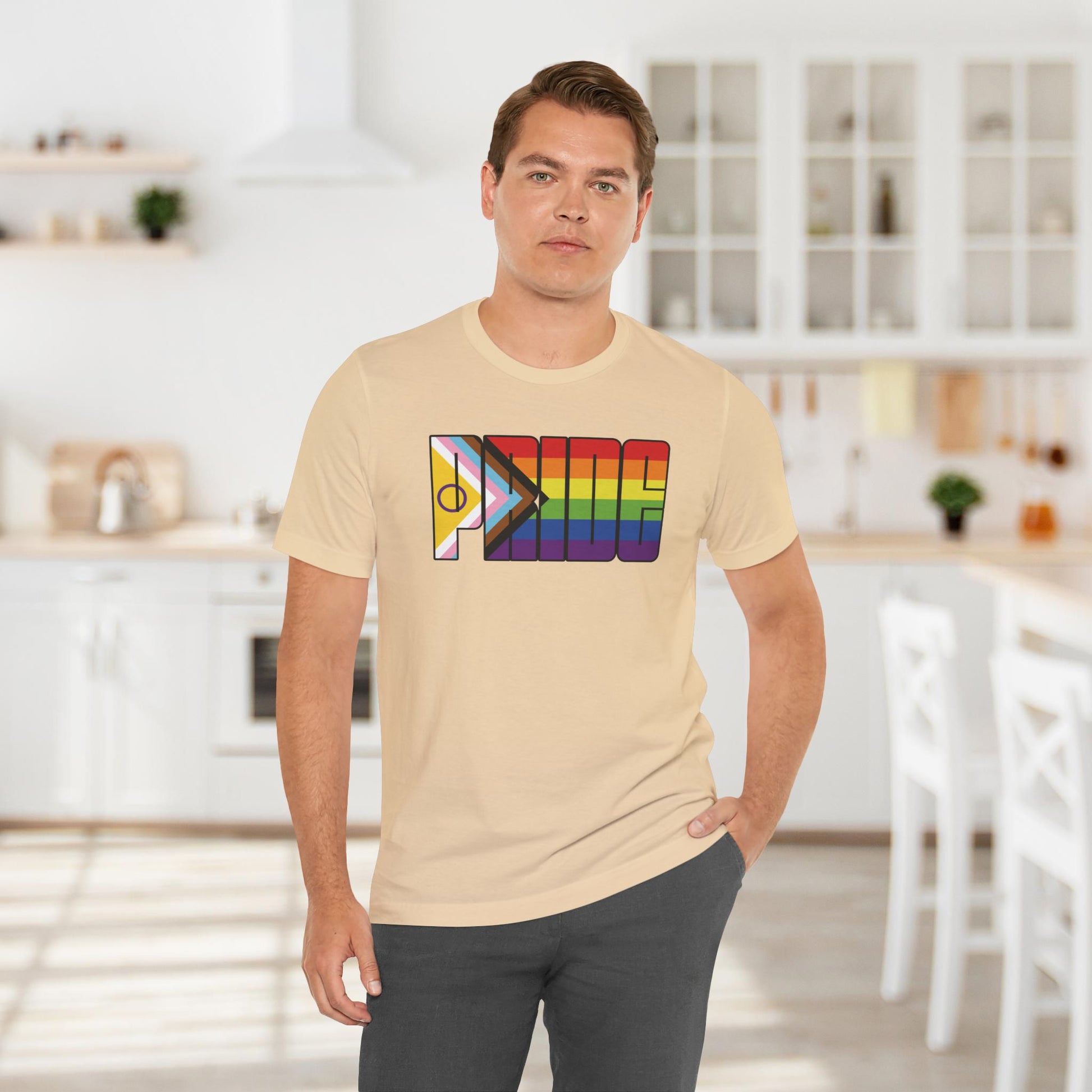 Soft Cream Intersex-Inclusive Rainbow Pride Tee