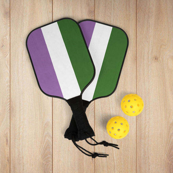 7.5'' × 15.5'' Genderqueer Pride Flag Pickleball Kit