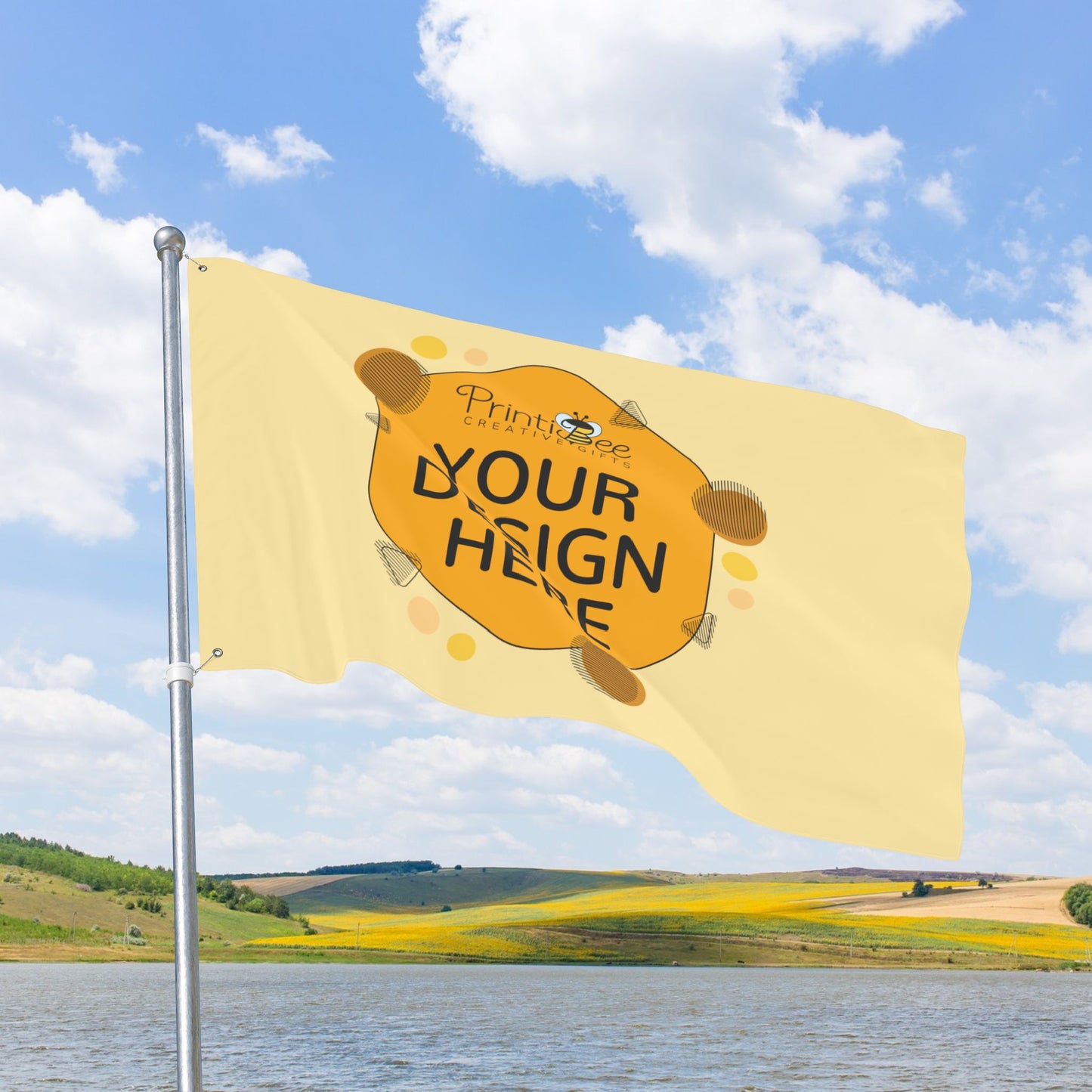 Custom Double-Sided Flag with Grommets