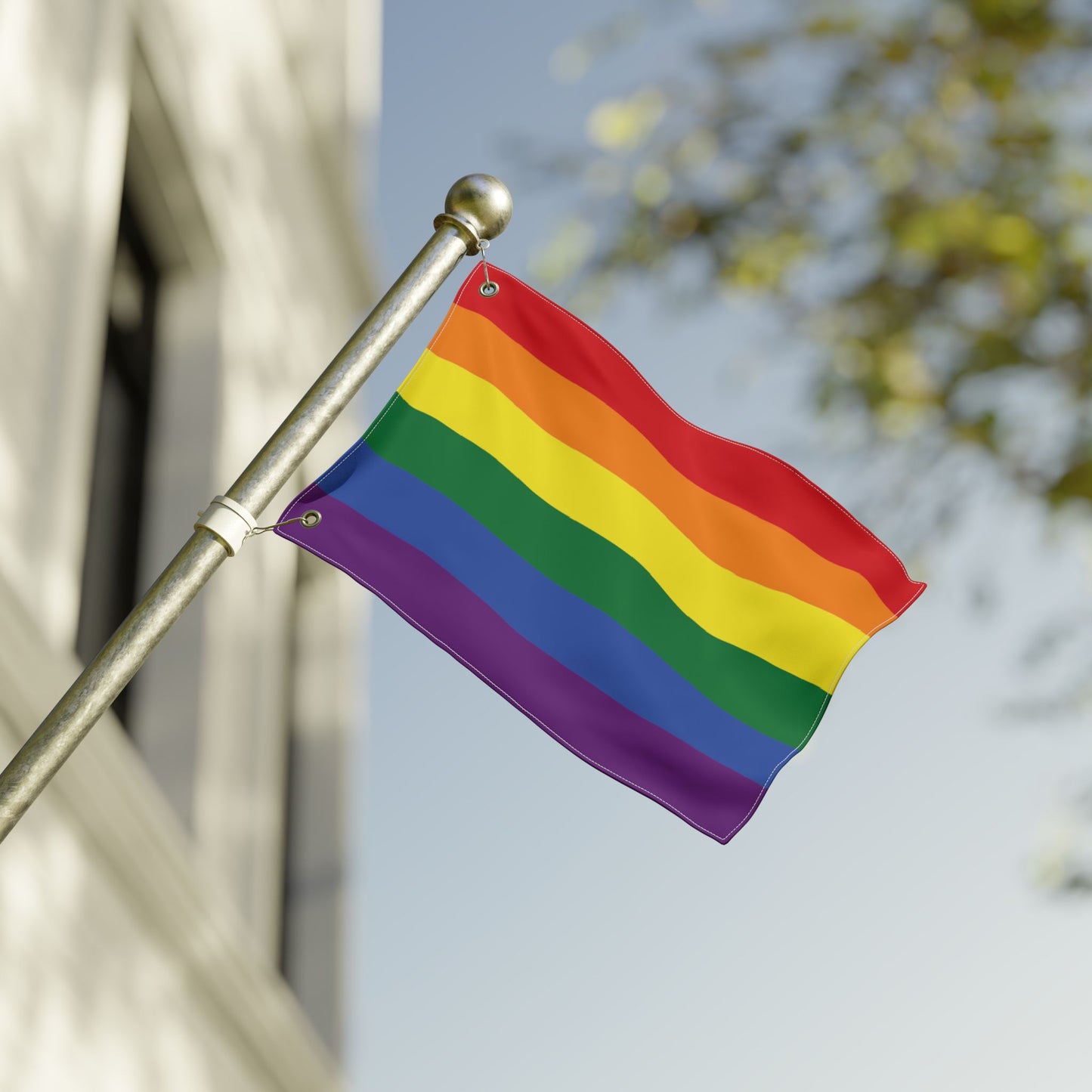 Rainbow Pride Double-Sided Flag with Grommets