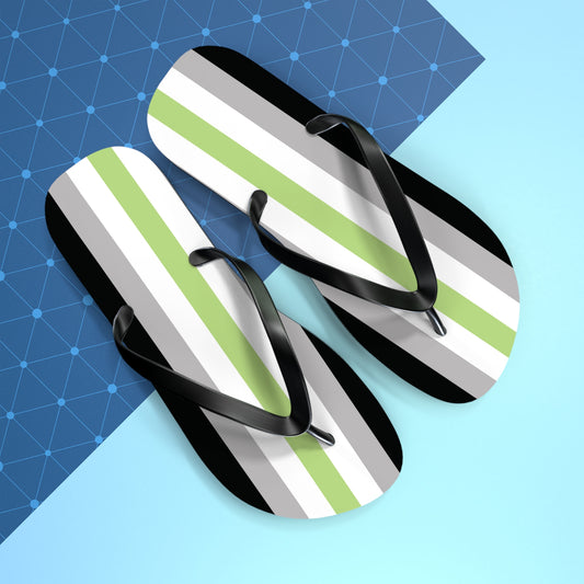 Agender Pride Flip Flops