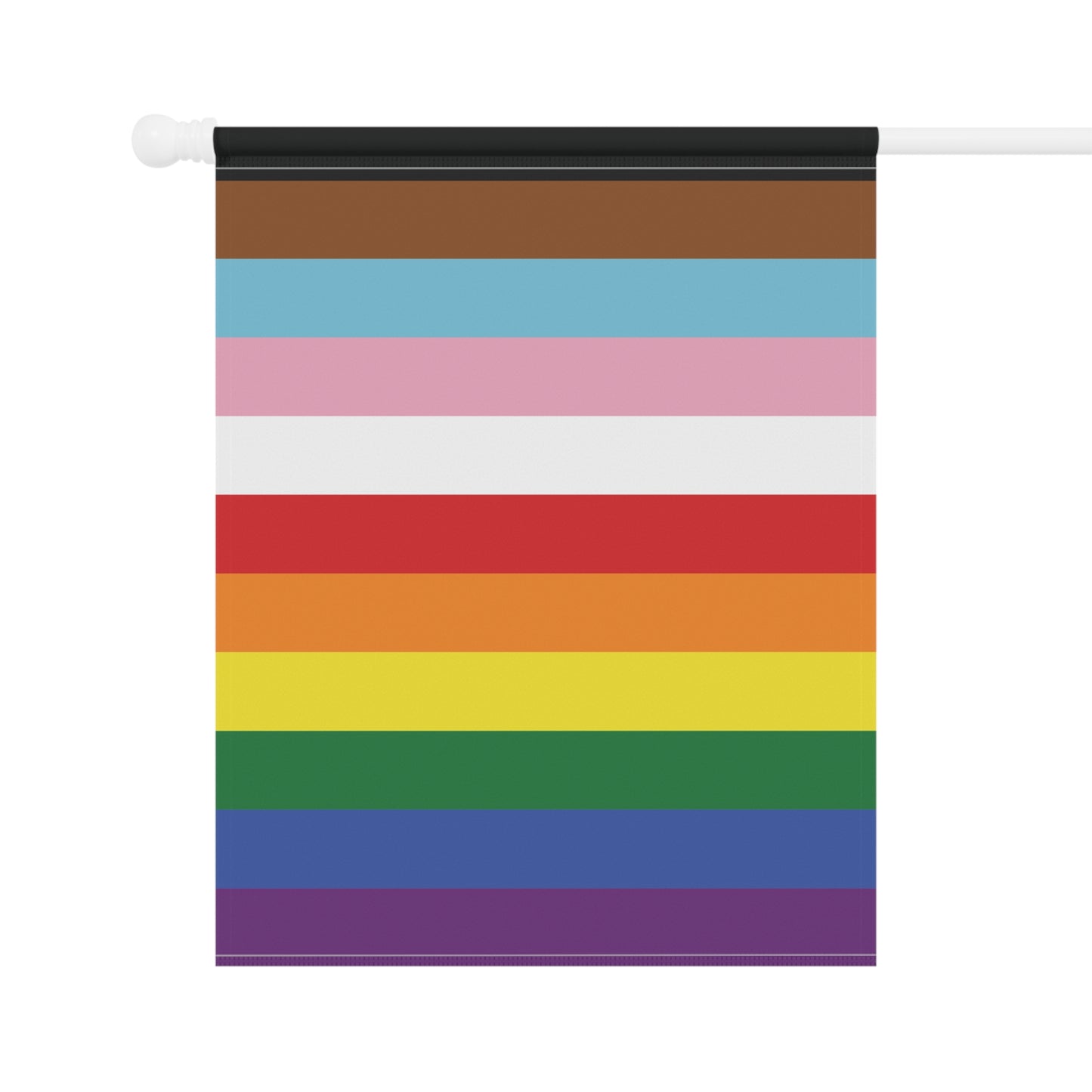 Rainbow 11-Stripe Rainbow for Trans and PoC Pride Garden Flag Banner