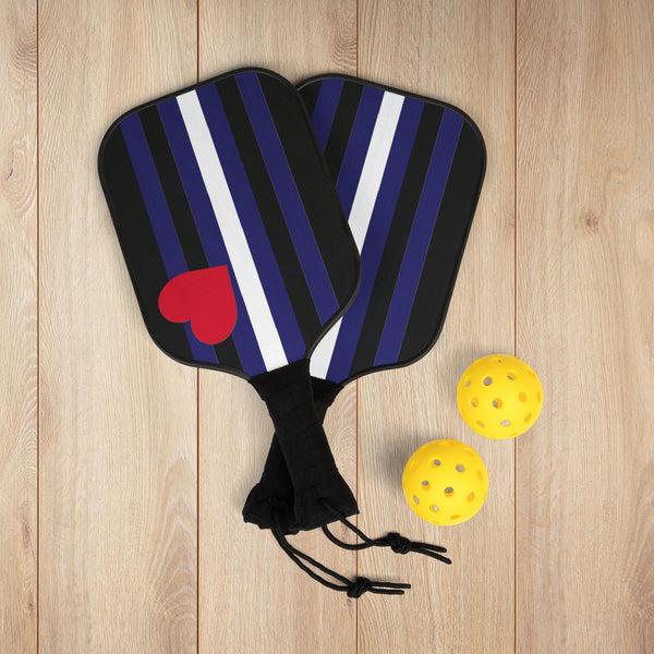 7.5'' × 15.5'' Leather Pride Flag Pickleball Kit