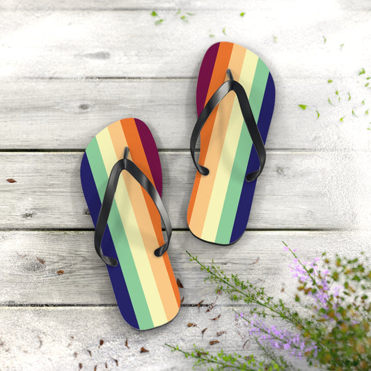 L Black sole Butchgender Pride Flip Flops