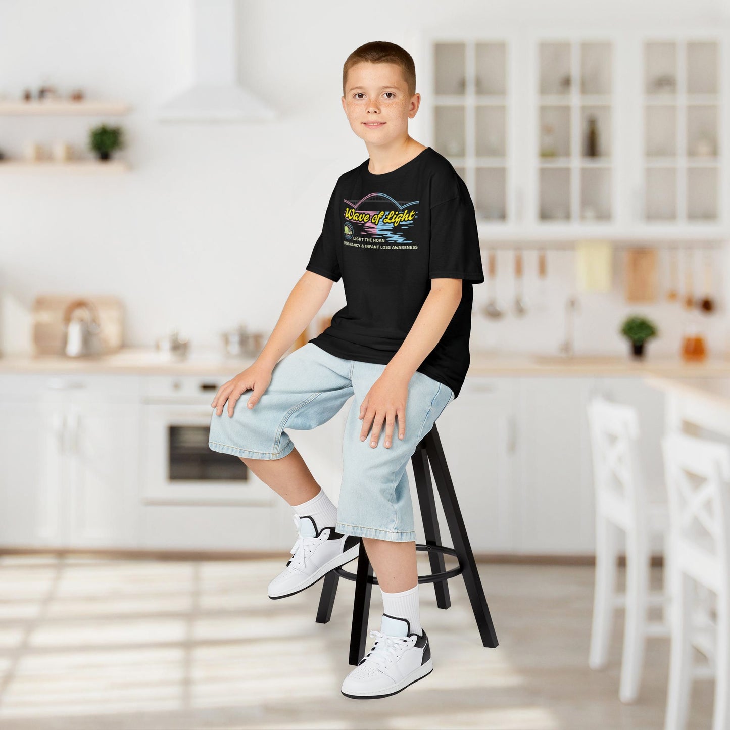 Mattie's Memory Kid's Wave of Light, Light the Hoan Bridge Tee, Milwaukee Wisconsin Infant & Pregnancy Loss Charity