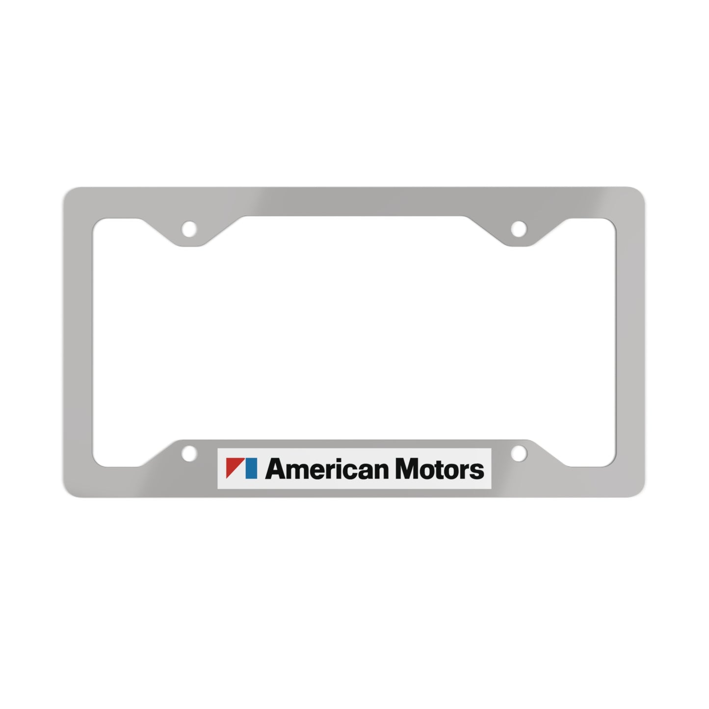 AMC Logo Grey Metal License Plate Frame