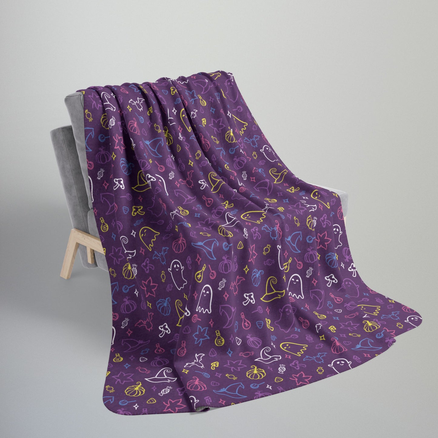 Bigender Yellow Pride Halloween Fleece Sherpa Blanket