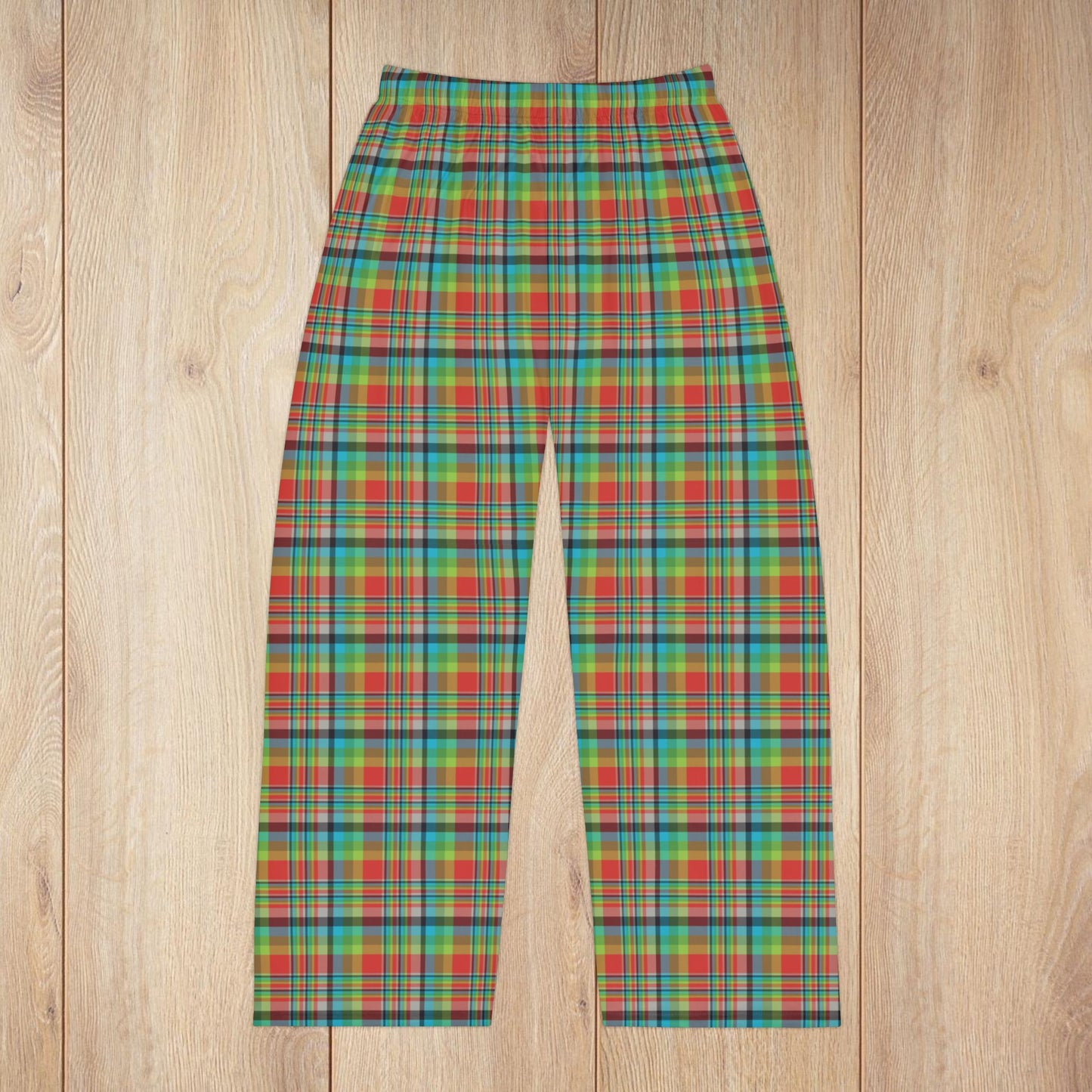 Men’s Red, Green & Blue Ohio Plaid Pajama Pants
