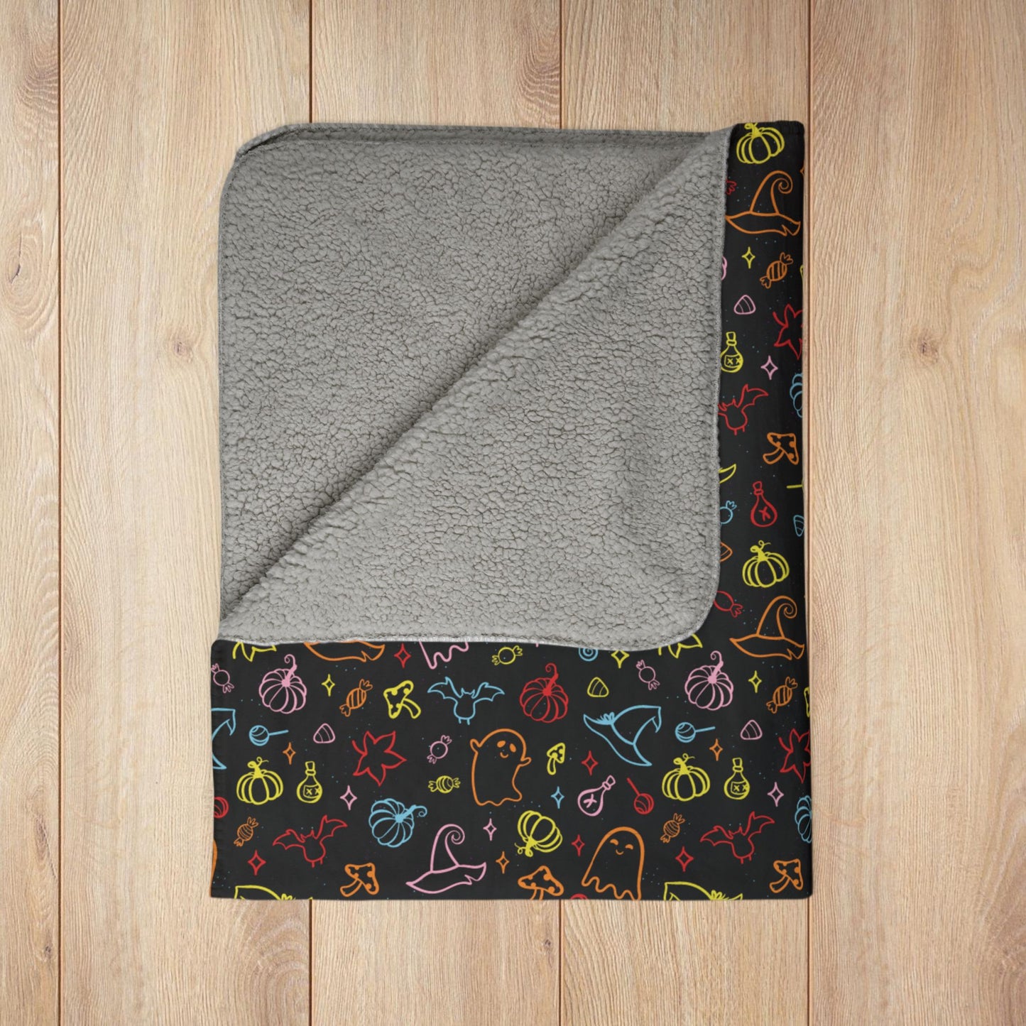 Rainbow Intersex Progress Pride Halloween Fleece Sherpa Blanket