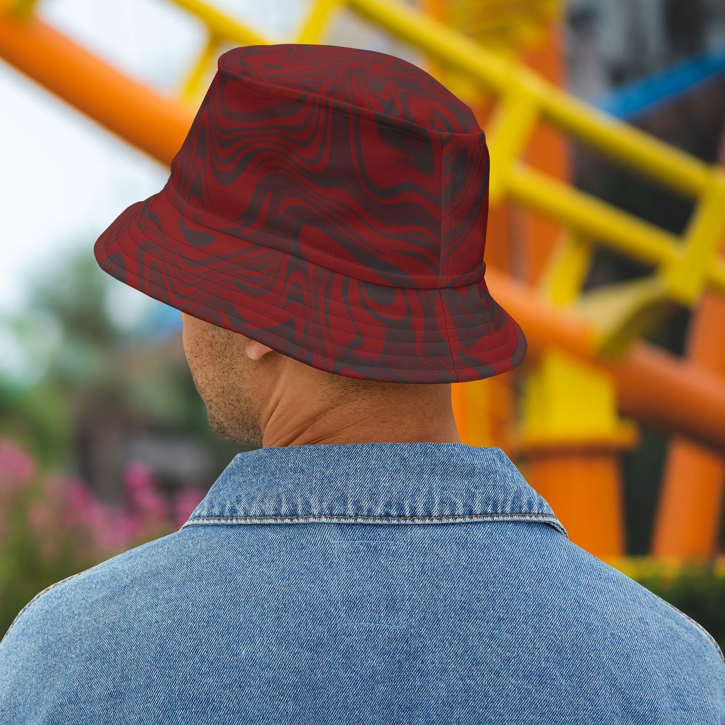Red Swirl Bucket Hat • Irvine Ondrey Engineering
