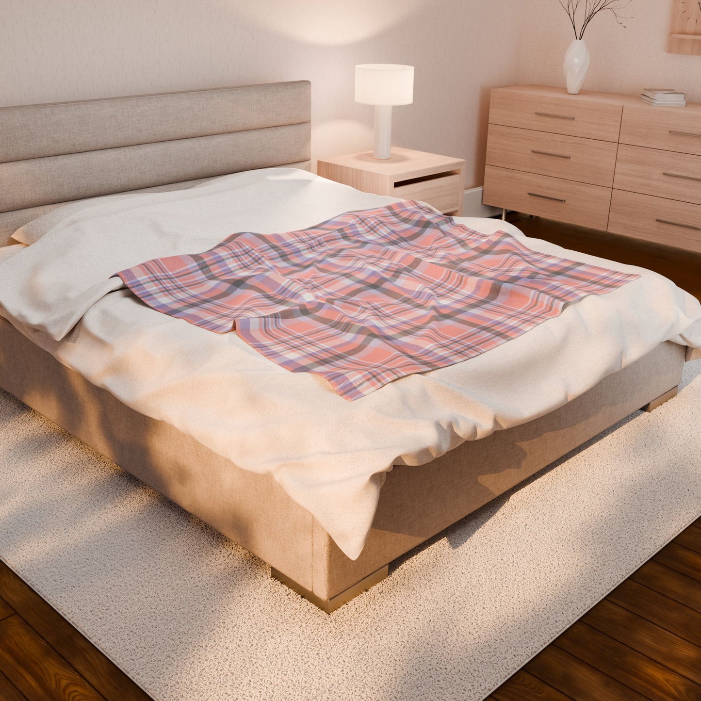 Cupioromantic Pride Plaid Velveteen Plush Blanket