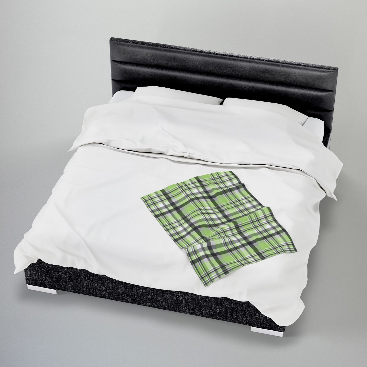 Agender Pride Plaid Velveteen Plush Blanket