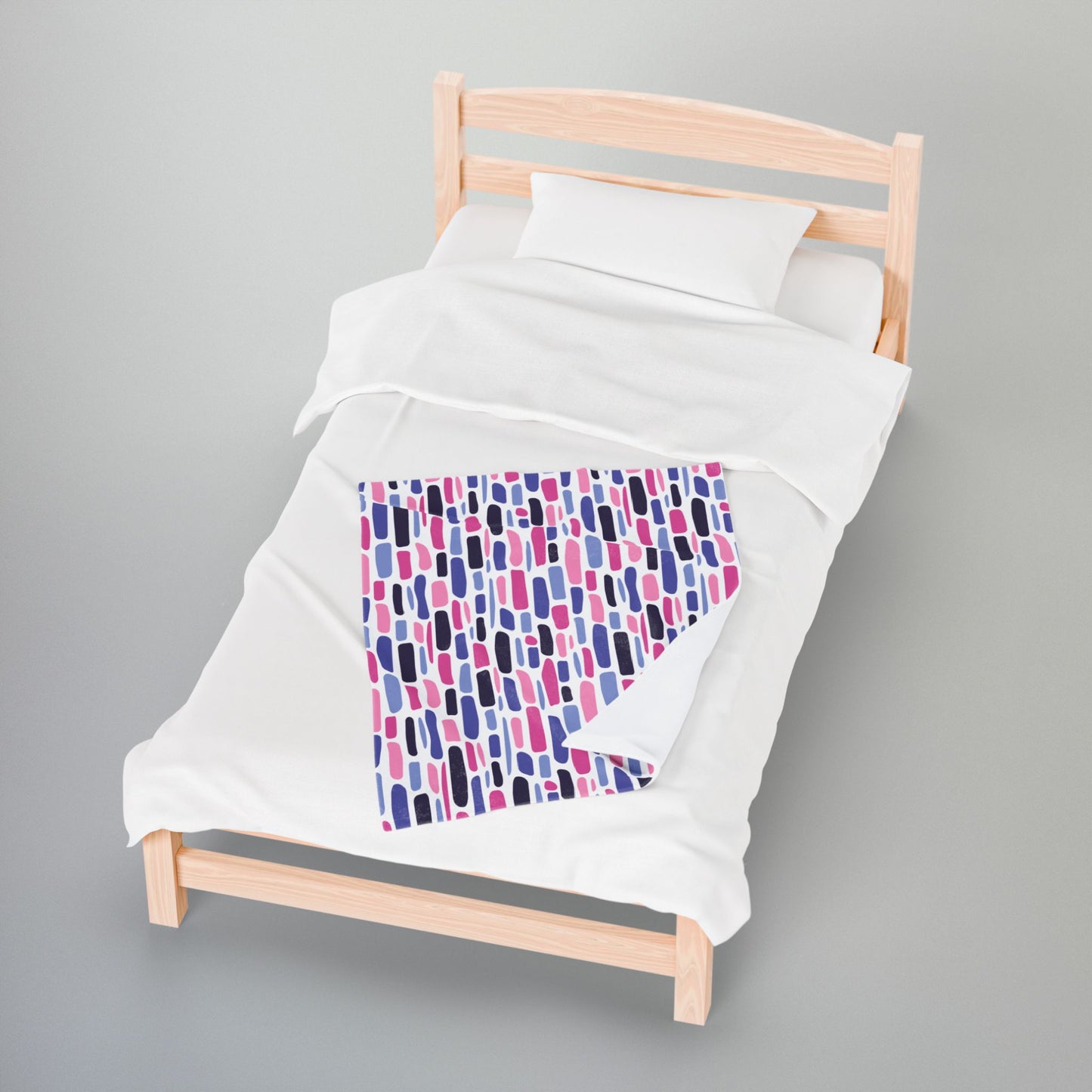 Omnisexual Staggered Mosaic Velveteen Plush Pride Blanket