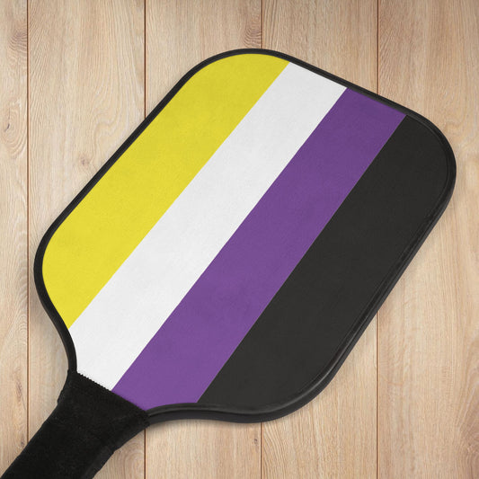 Non-Binary Pride Flag Pickleball Kit