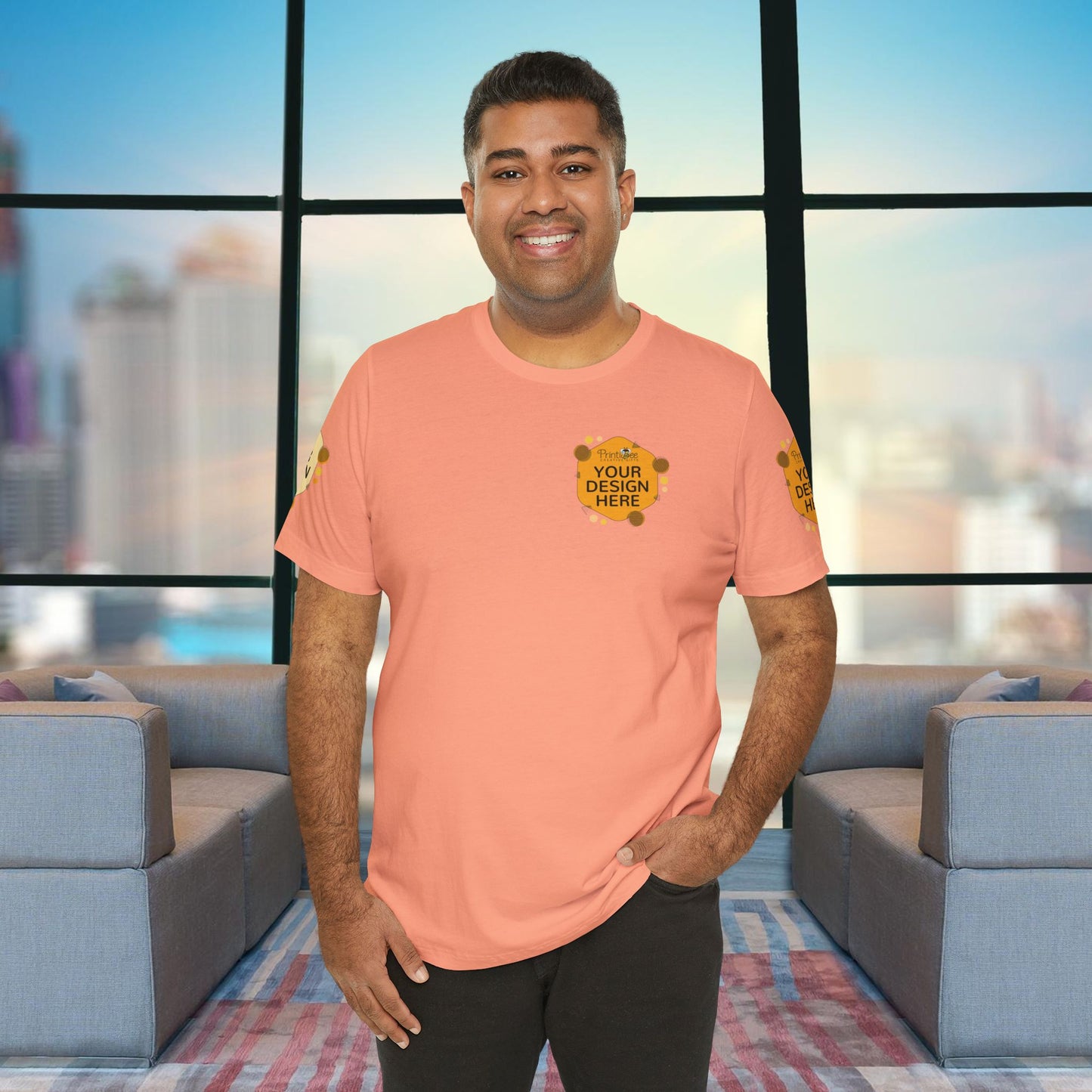 Custom Orange, Yellow & Peach Tees for BELLA+CANVAS® 3001
