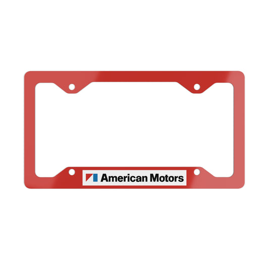 AMC Logo Red Metal License Plate Frame