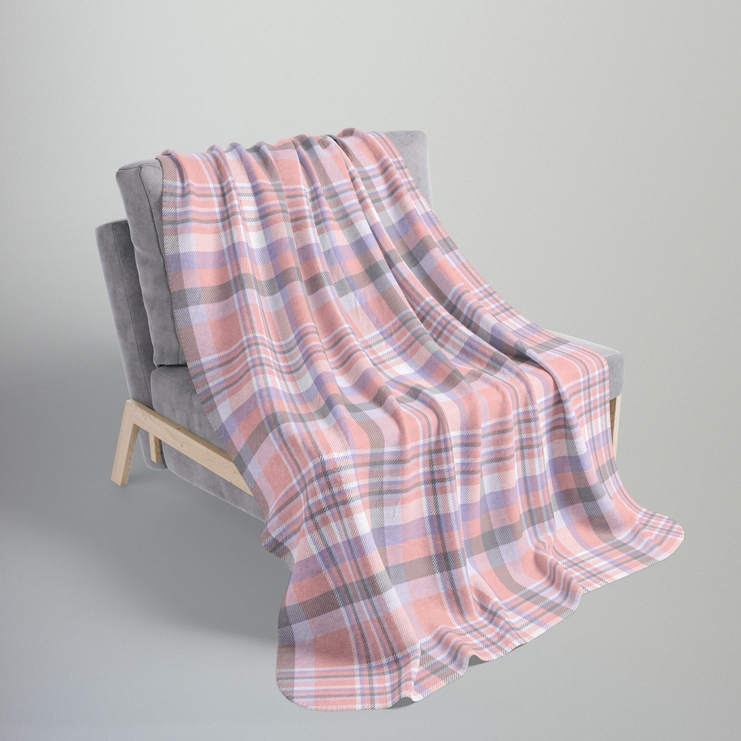 Cupioromantic Pride Plaid Fleece Sherpa Blanket