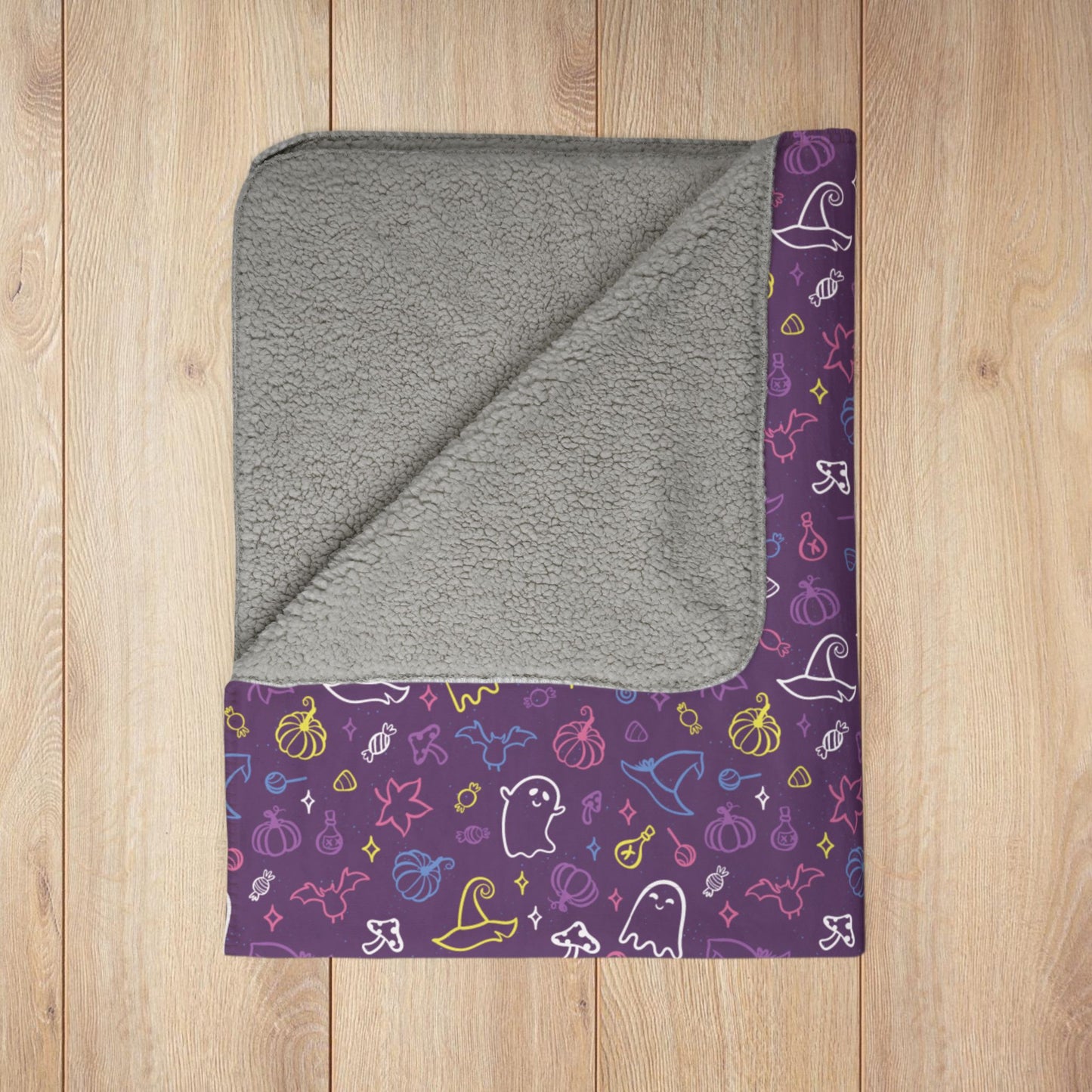 Bigender Yellow Pride Halloween Fleece Sherpa Blanket