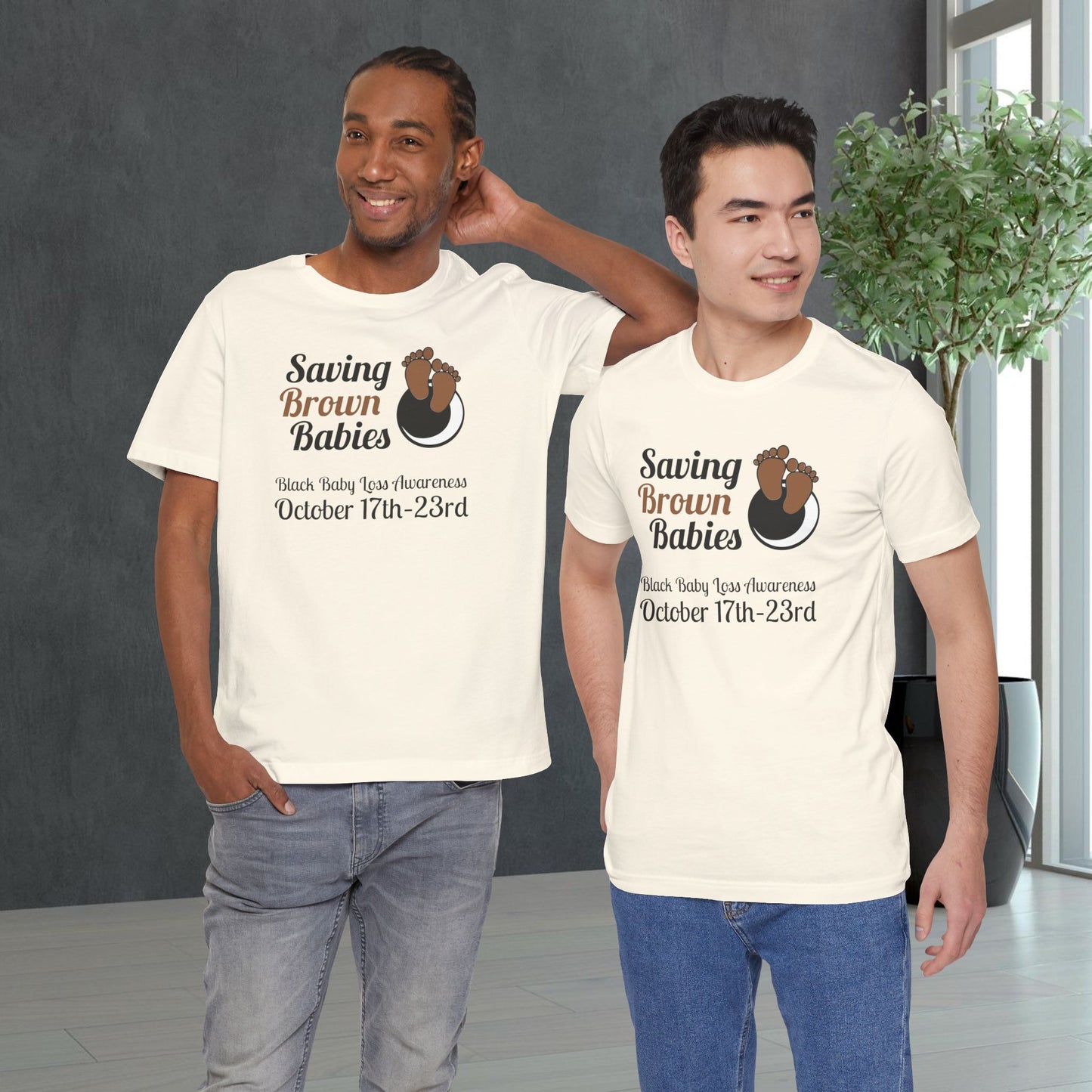 Quietly United in Loss Together Non-Profit, Saving Brown Babies Charity Tee, Pregnancy & Infant Loss Awareness