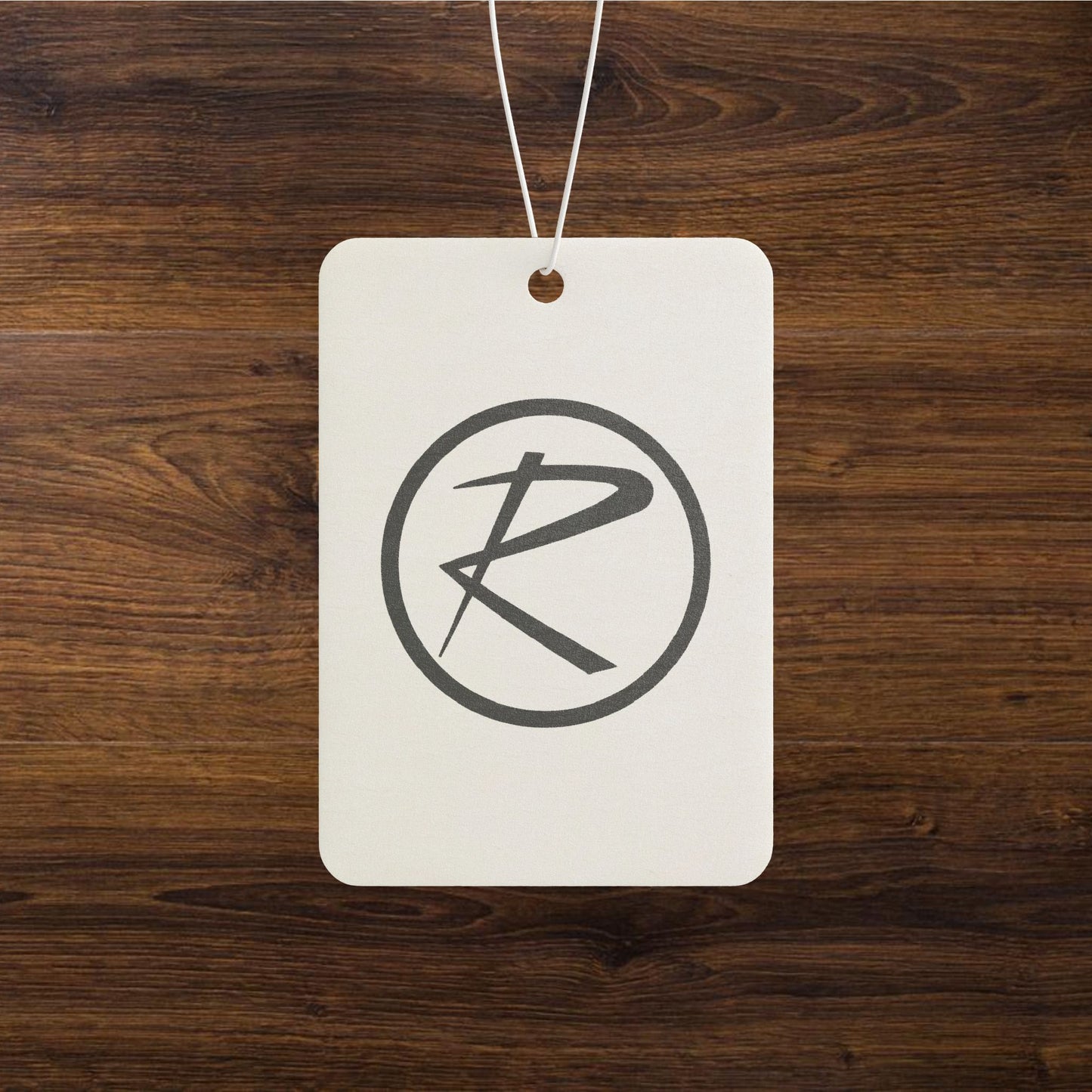 Rambler Black Logo White Air Freshener