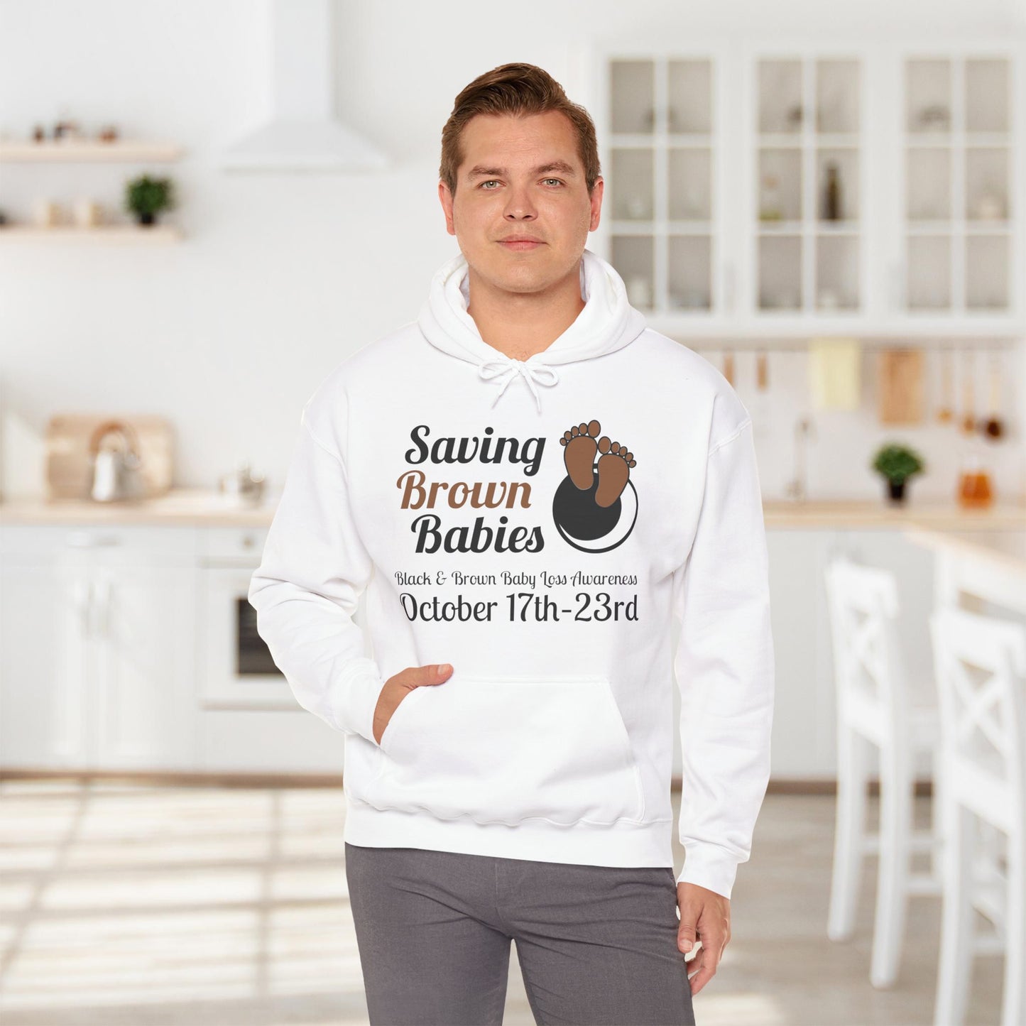 Quietly United in Loss Together Non-Profit / Saving Brown Babies Charity Sweatshirt à capuche, Grossesse et sensibilisation à la perte du nourrisson