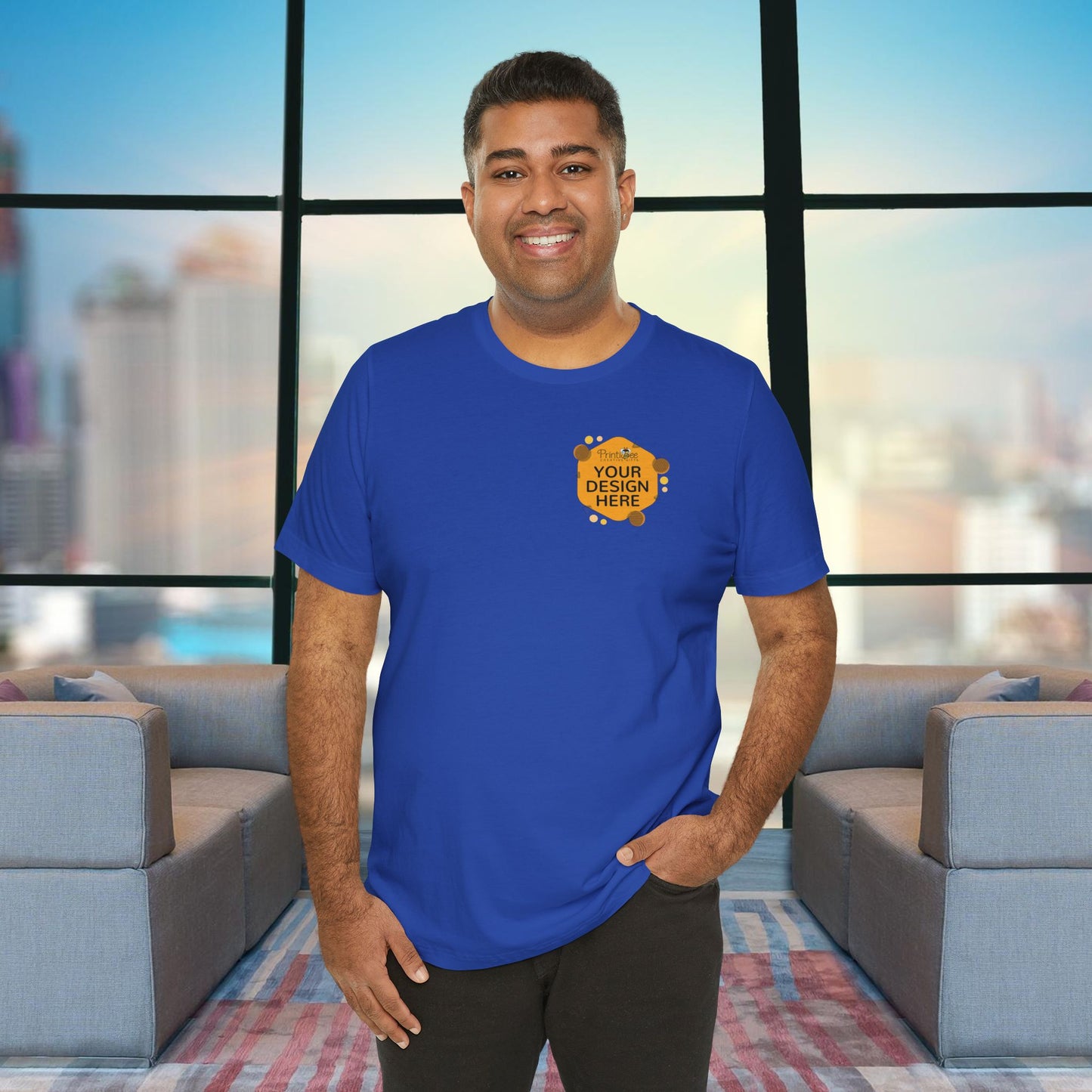 Custom Blue & Teal Tees for BELLA+CANVAS® 3001