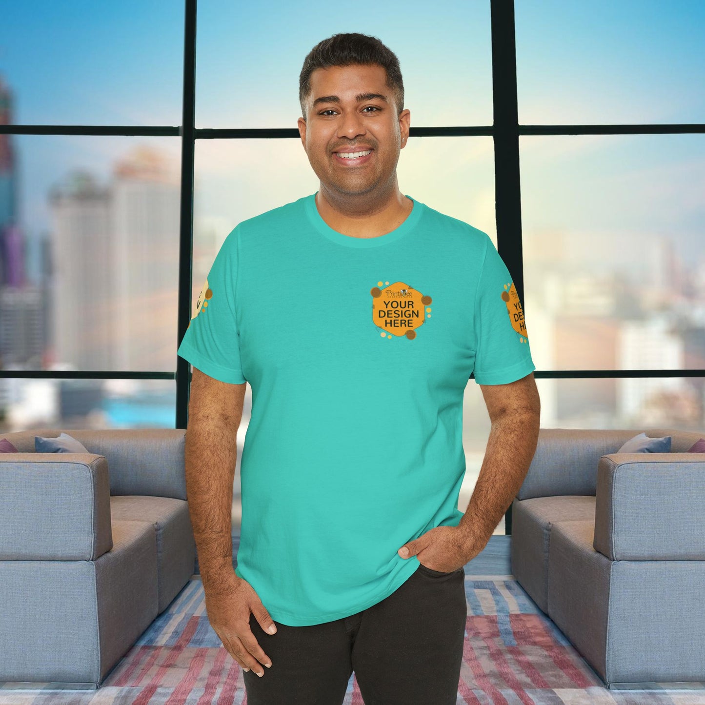 Custom Green Hues Tees for BELLA+CANVAS® 3001