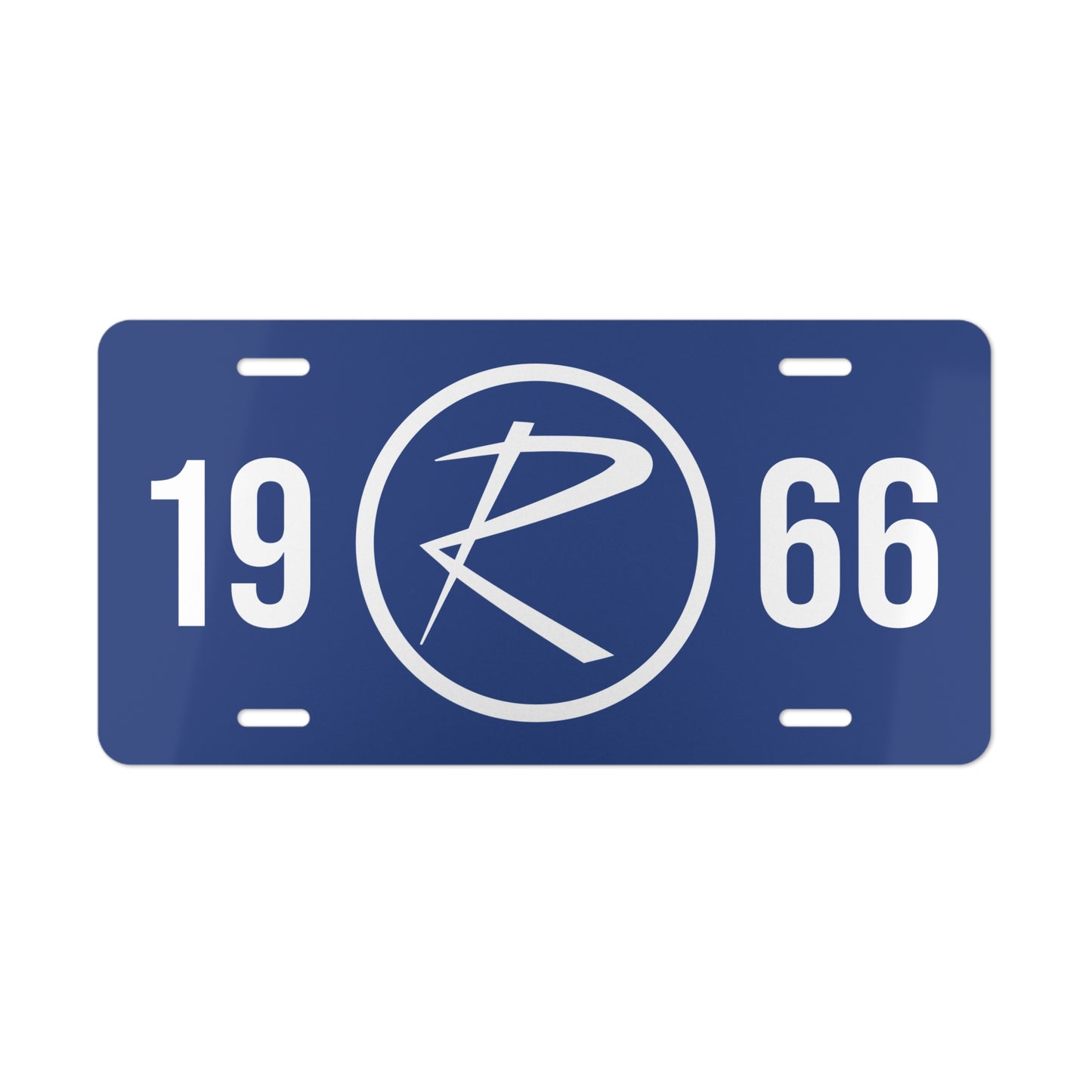 Rambler Logo White Year Blue Custom Vanity Plates